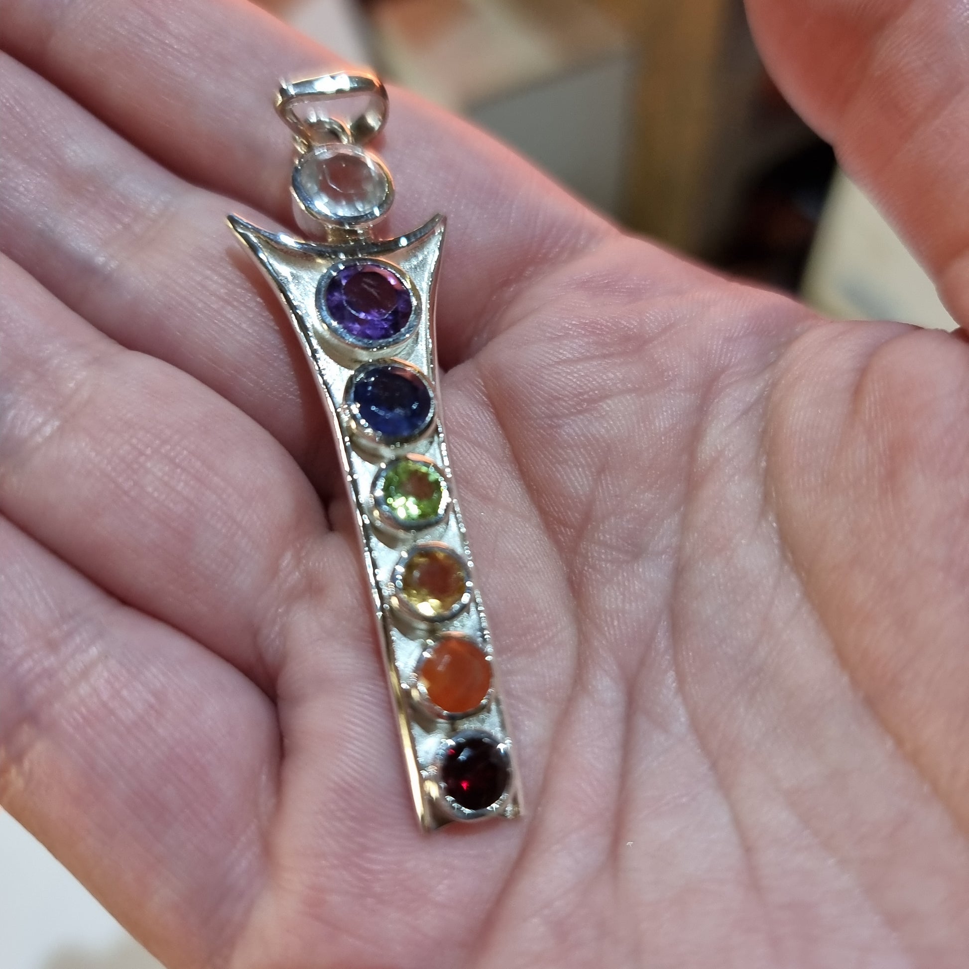 Sterling silver chakra pendant - Rivendell Shop