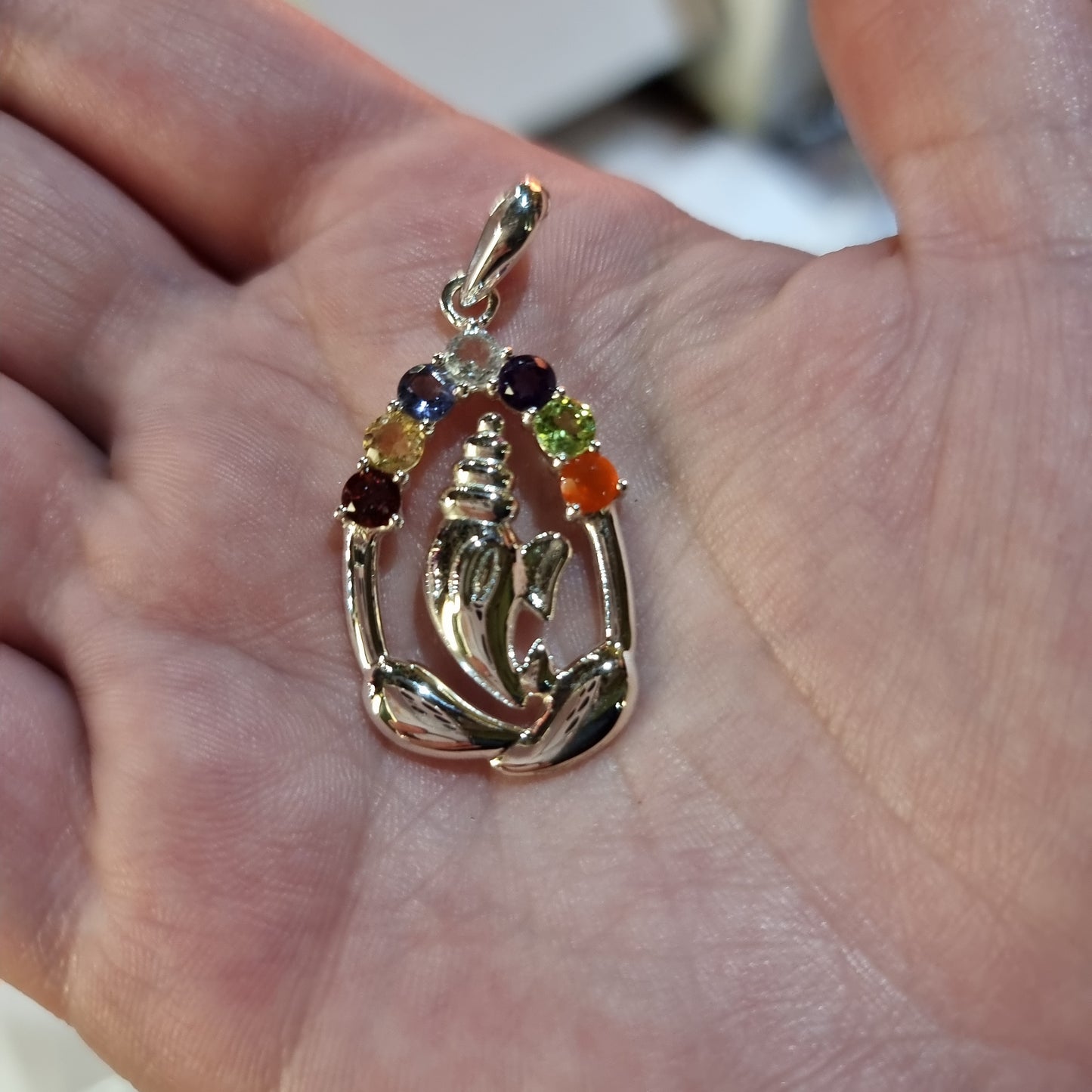 Sterling silver chakra pendant - Rivendell Shop