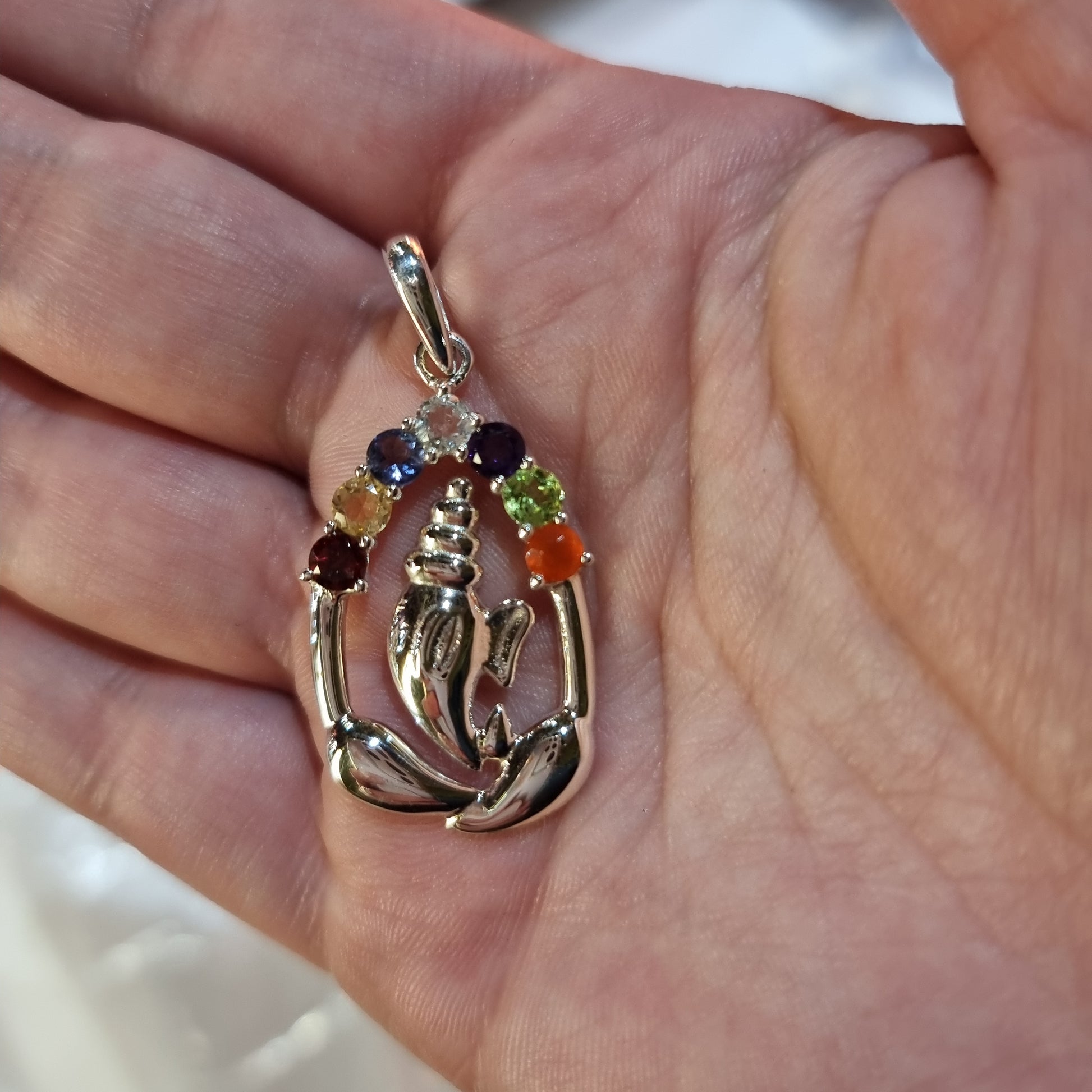 Sterling silver chakra pendant - Rivendell Shop