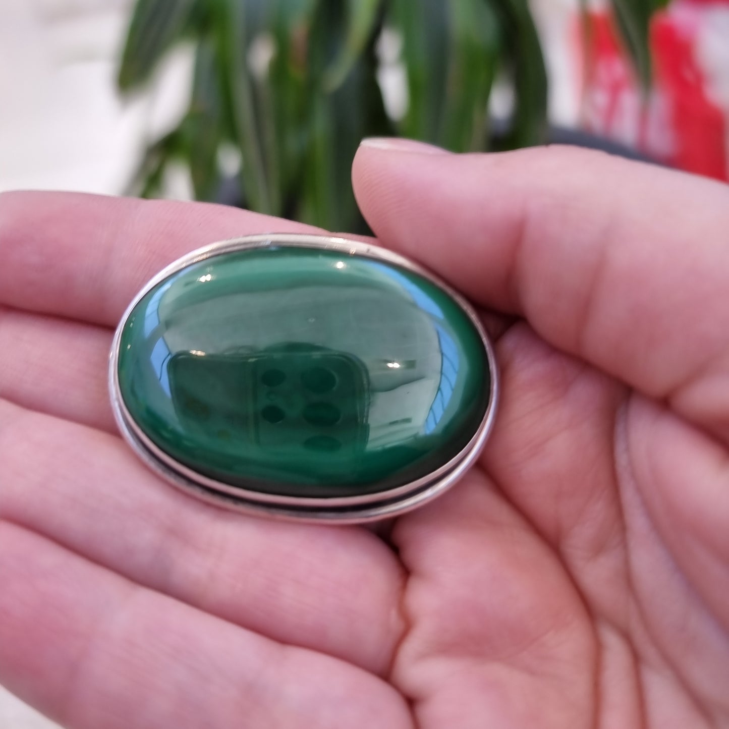 Malachite broach - Rivendell Shop