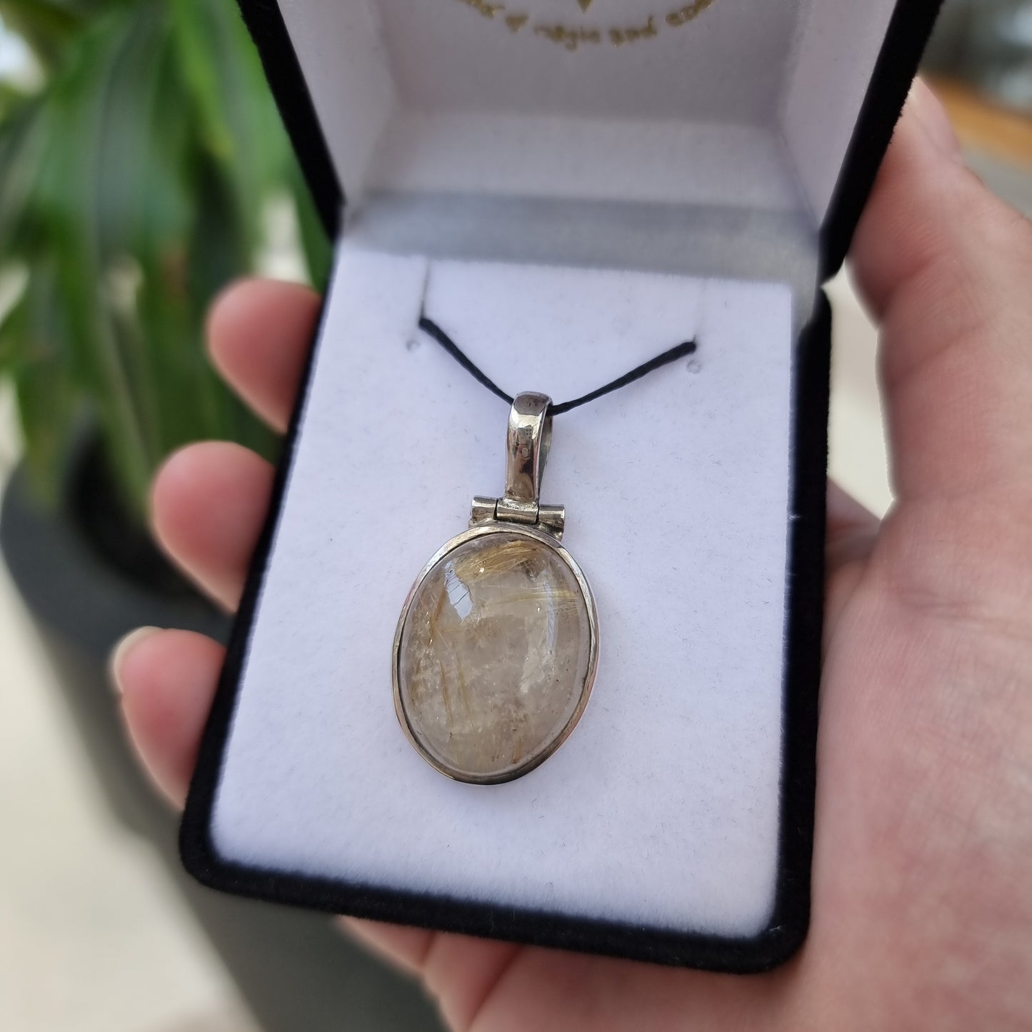 Rutilated quartz pendant - Rivendell Shop