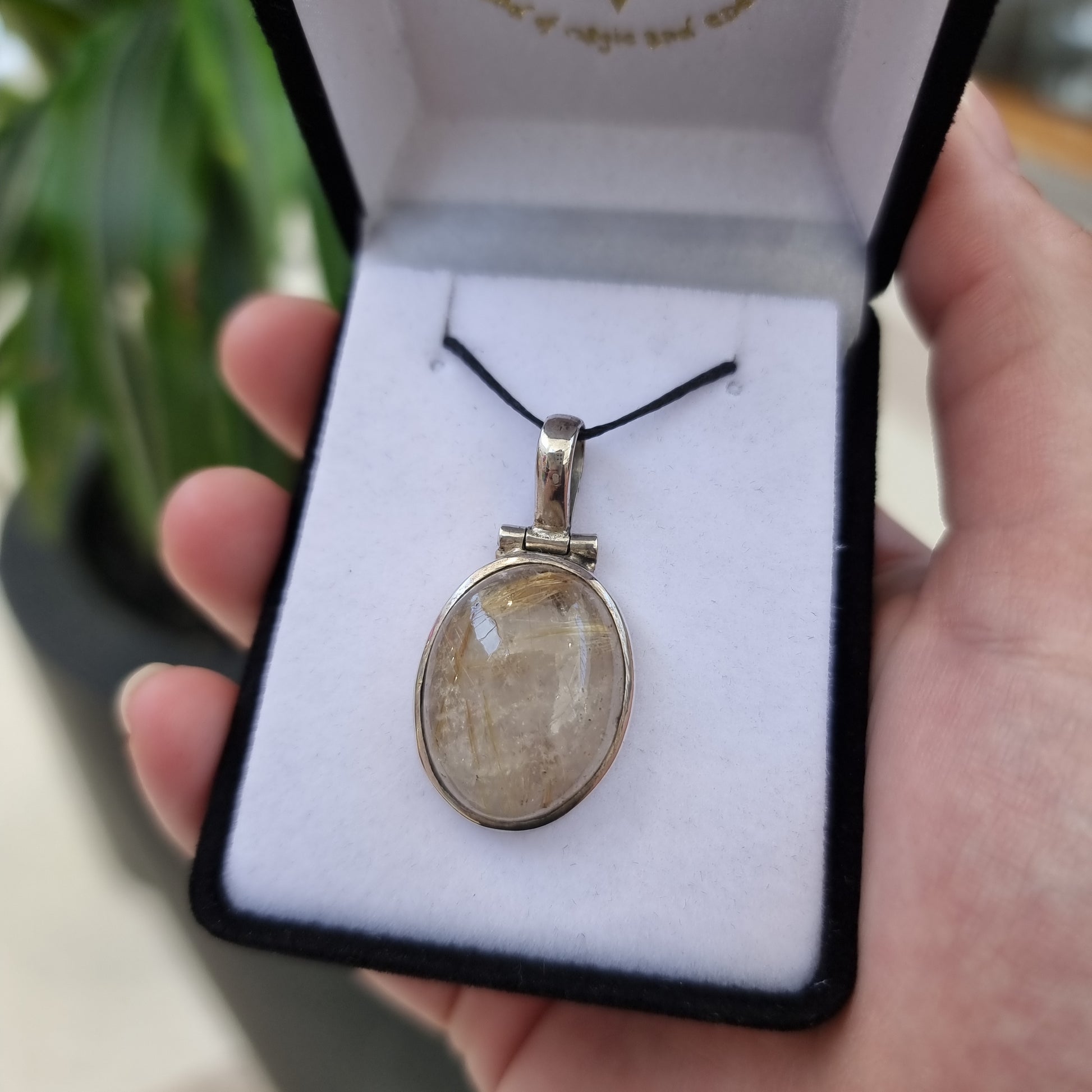 Rutilated quartz pendant - Rivendell Shop