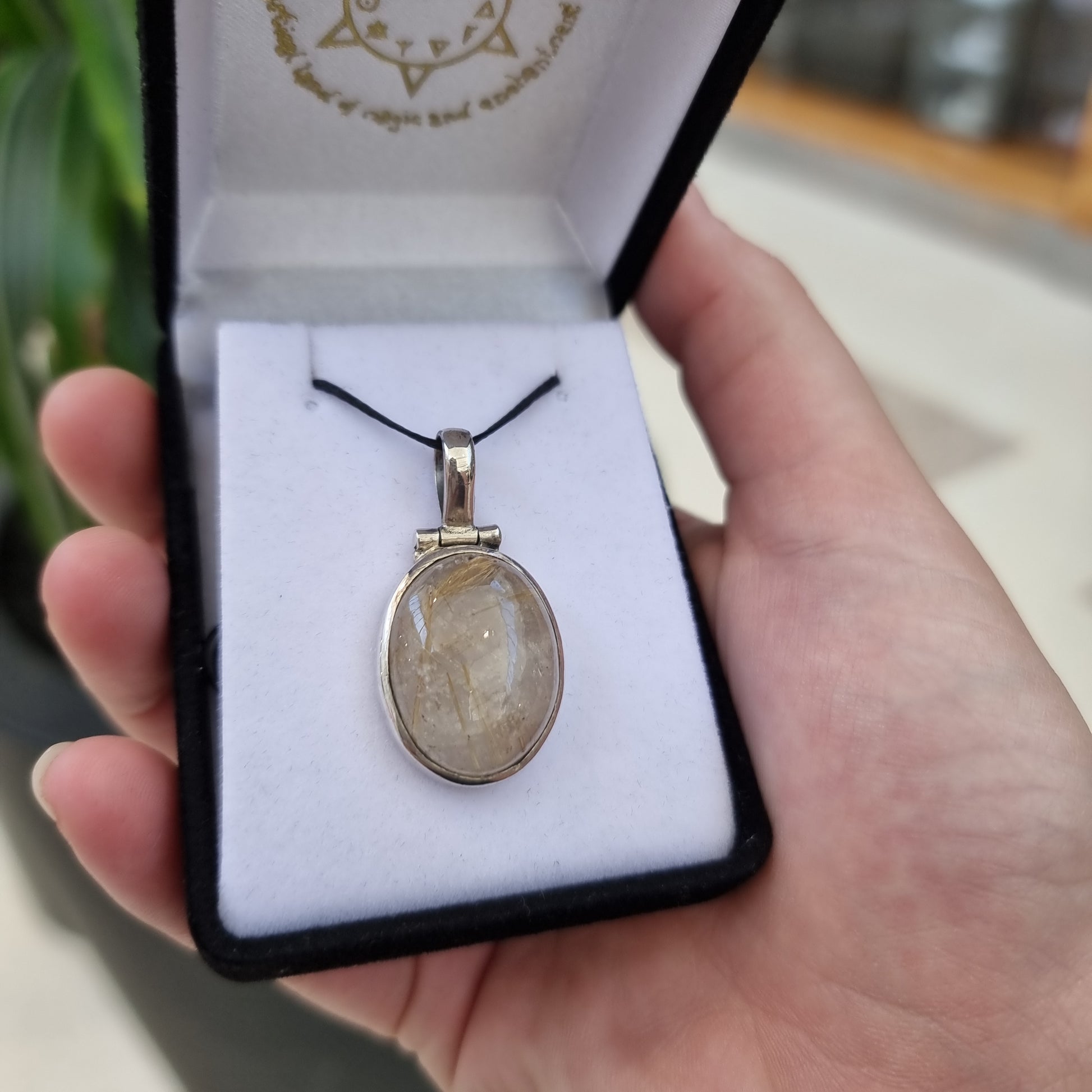 Rutilated quartz pendant - Rivendell Shop