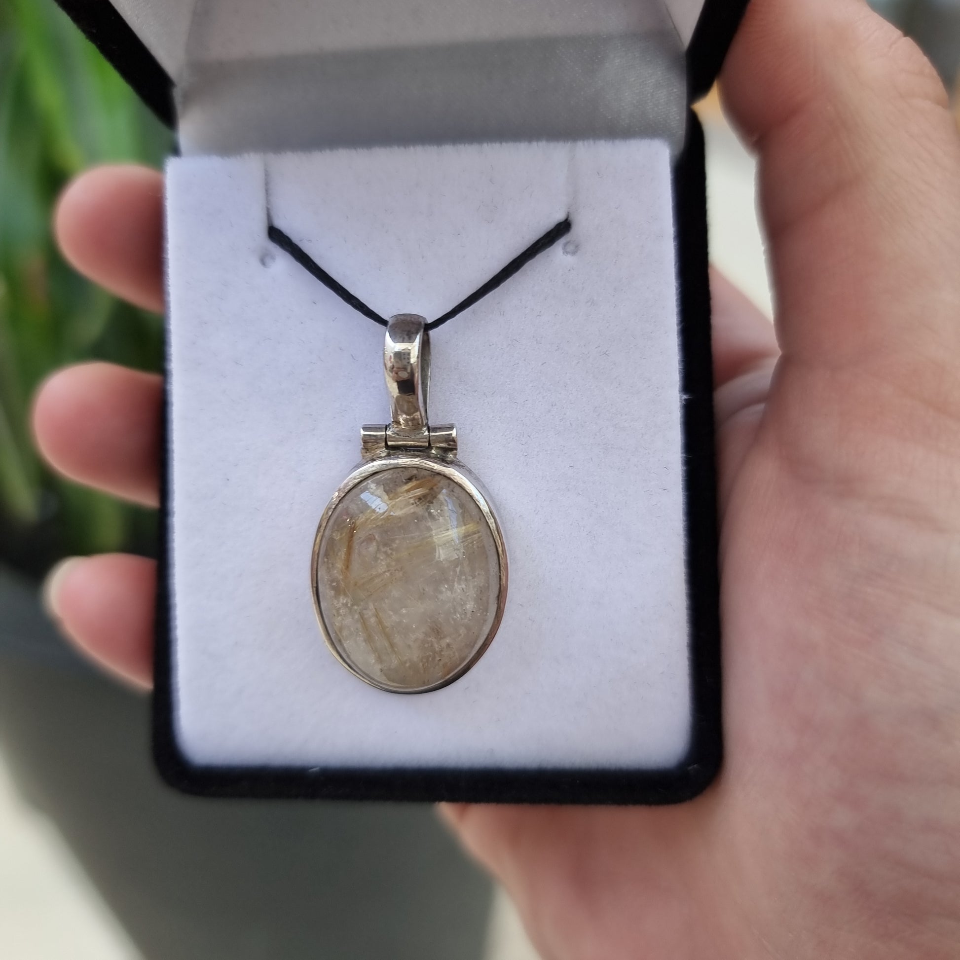 Rutilated quartz pendant - Rivendell Shop