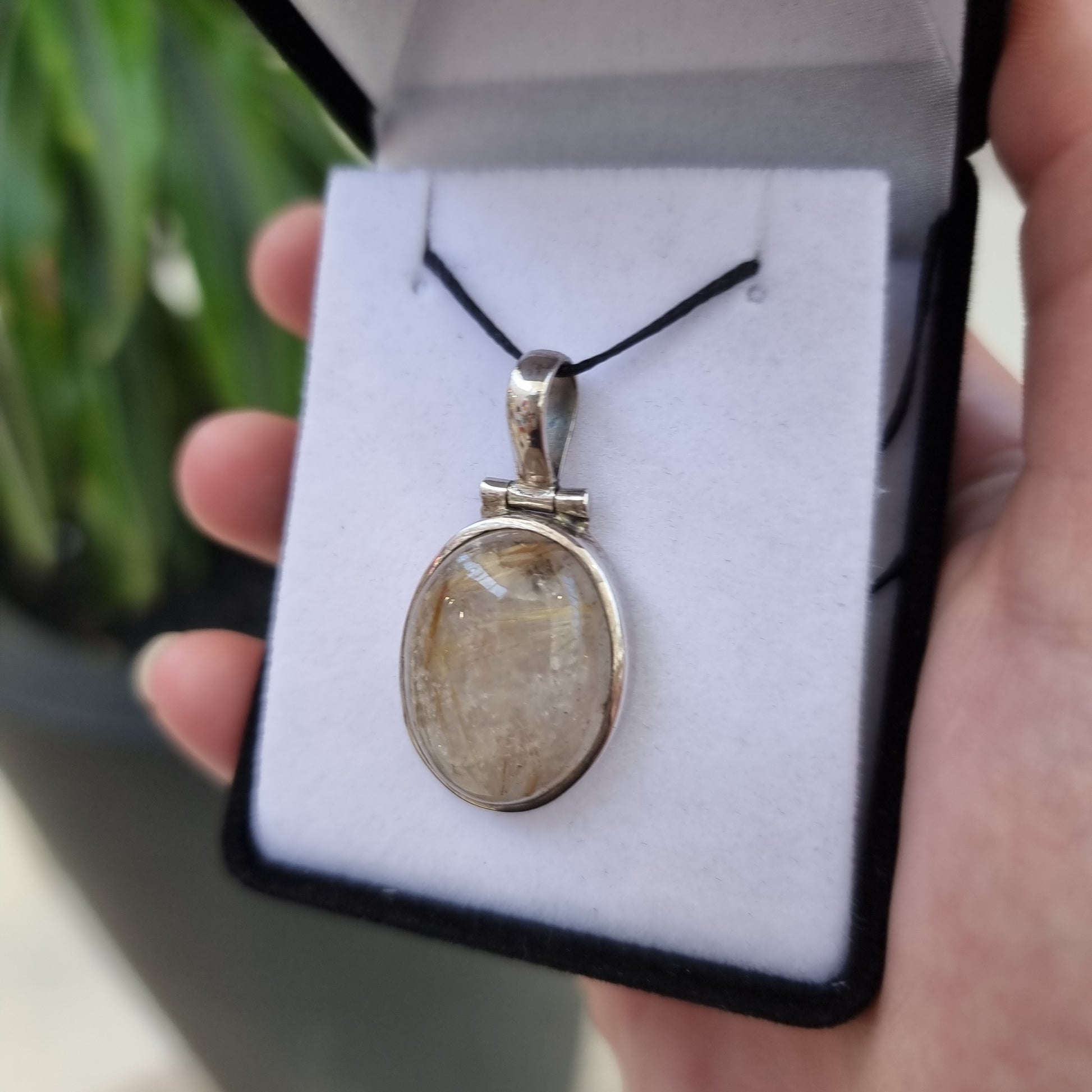 Rutilated quartz pendant - Rivendell Shop