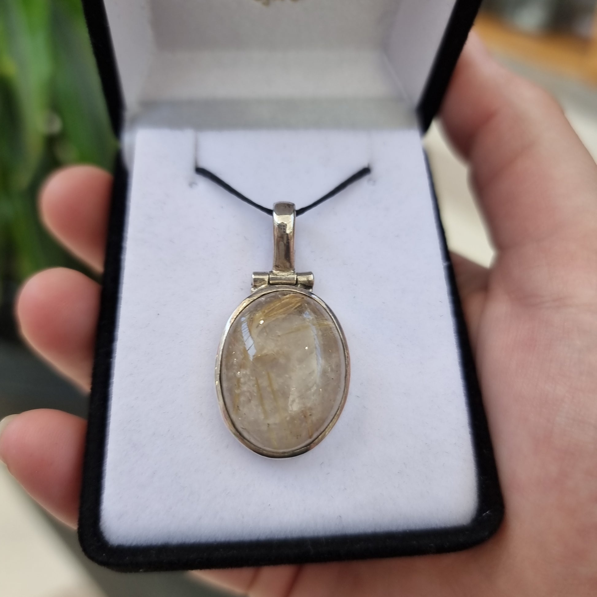 Rutilated quartz pendant - Rivendell Shop