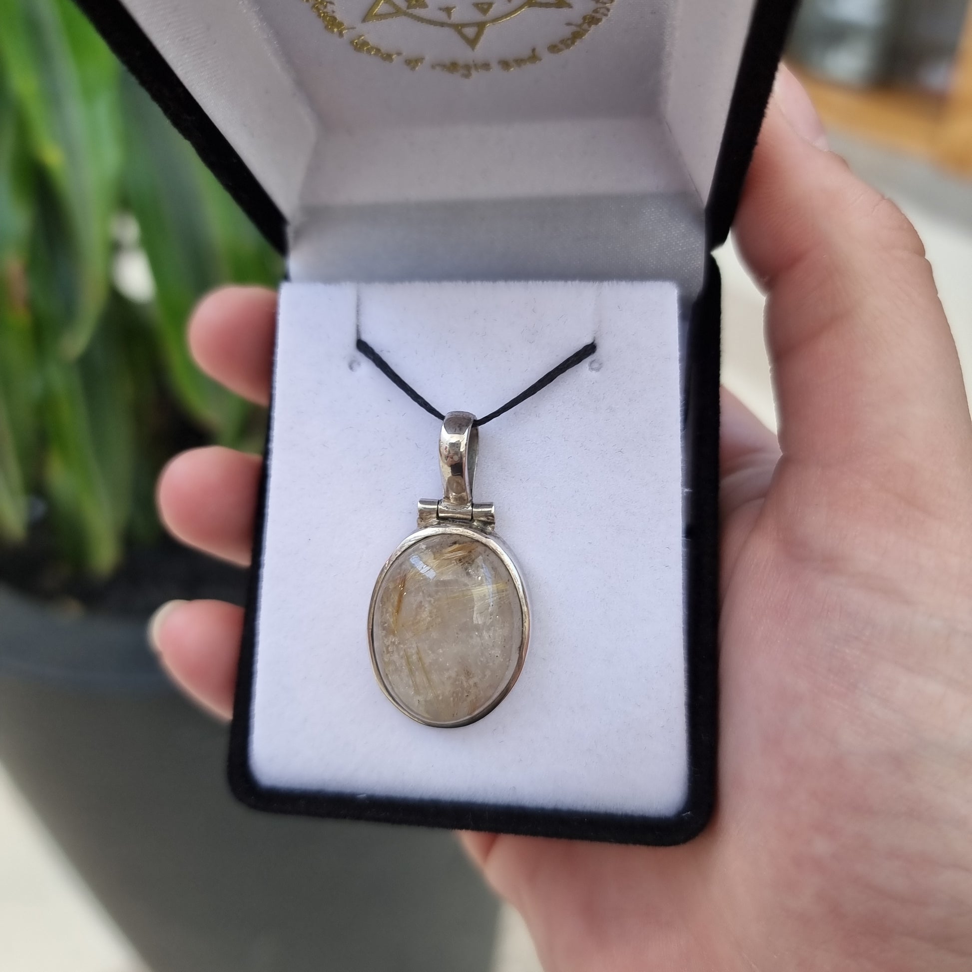 Rutilated quartz pendant - Rivendell Shop