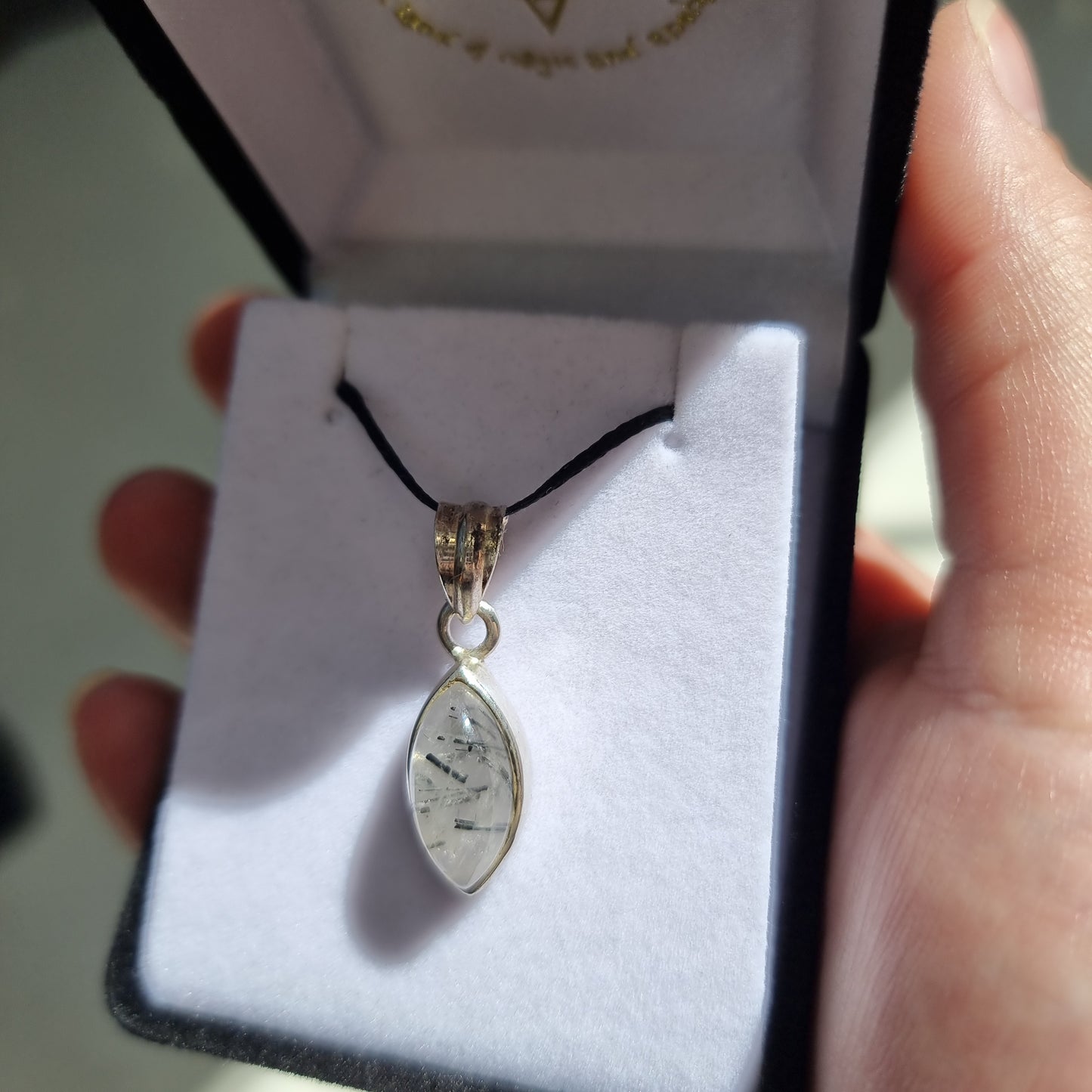 Tourmalated quartz pendant - Rivendell Shop