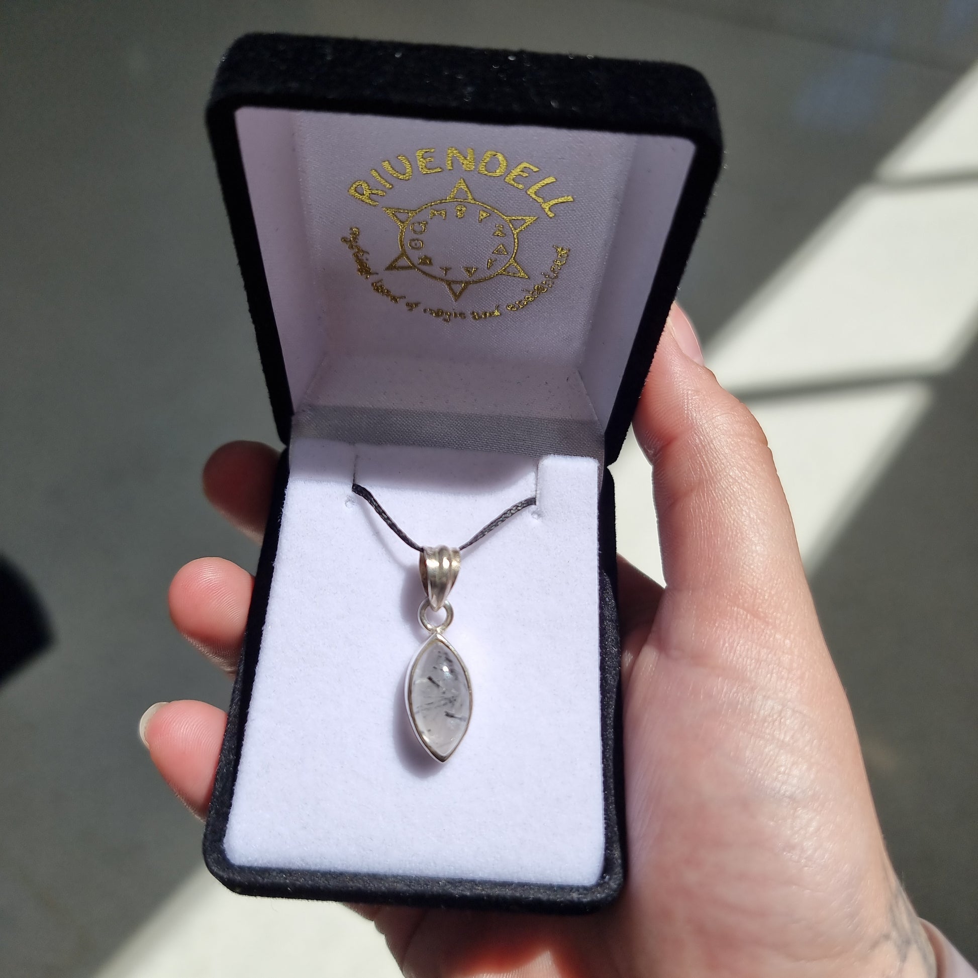 Tourmalated quartz pendant - Rivendell Shop