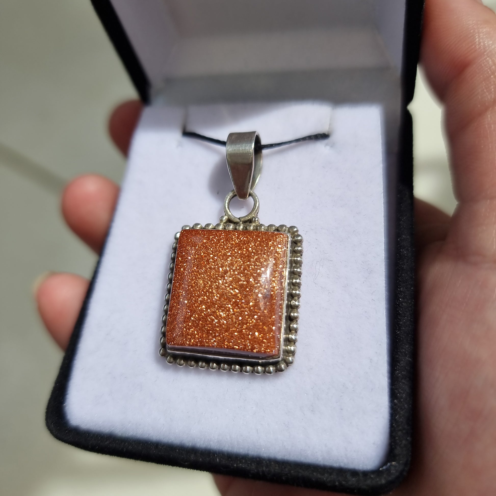 Goldstone pendant - Rivendell Shop