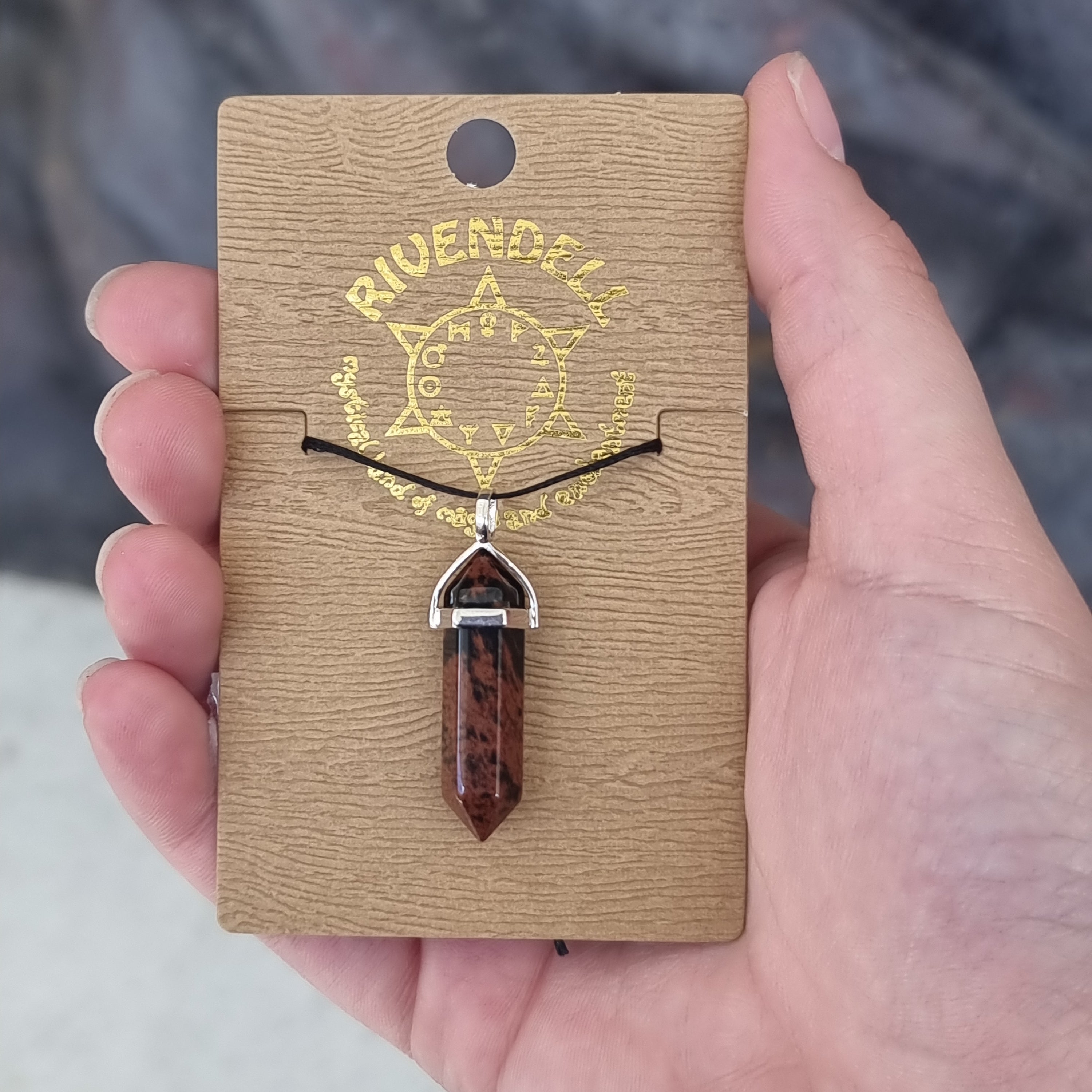 Mahogany clearance obsidian pendant