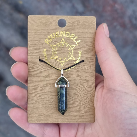 Kambaba jasper pendant on card - Rivendell Shop