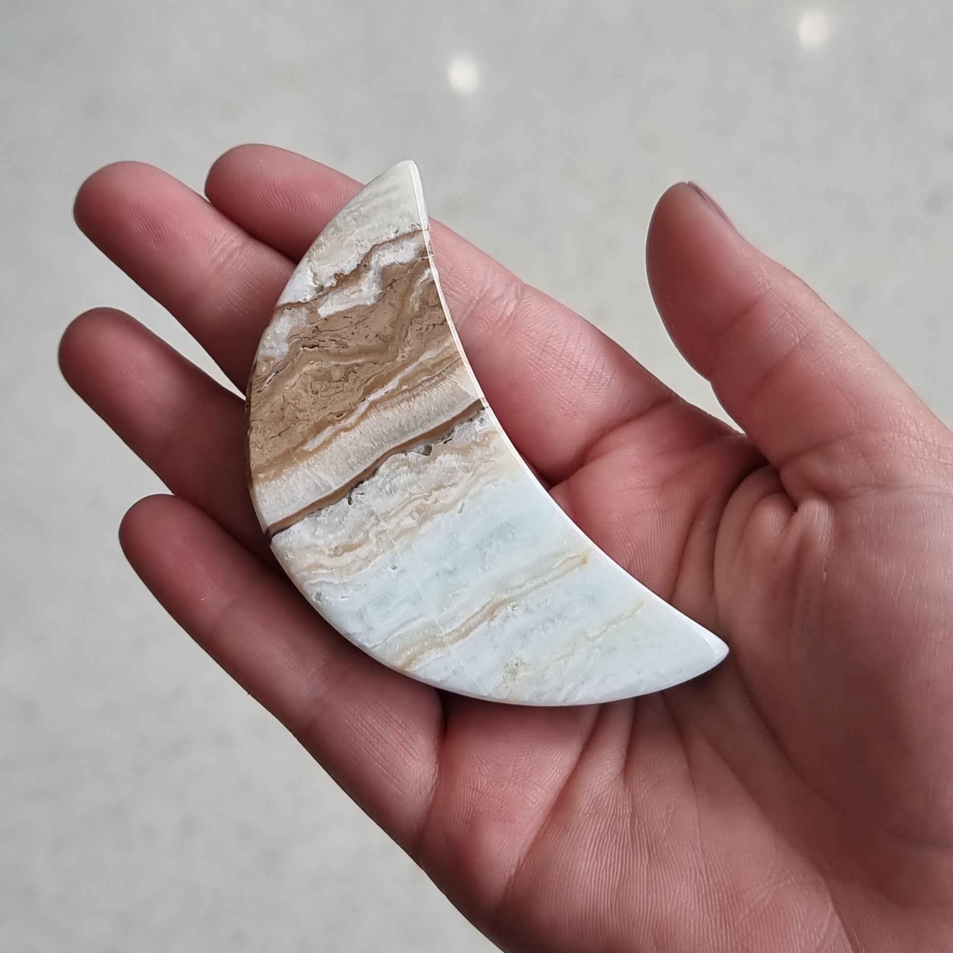 Caribbean calcite moon - Rivendell Shop