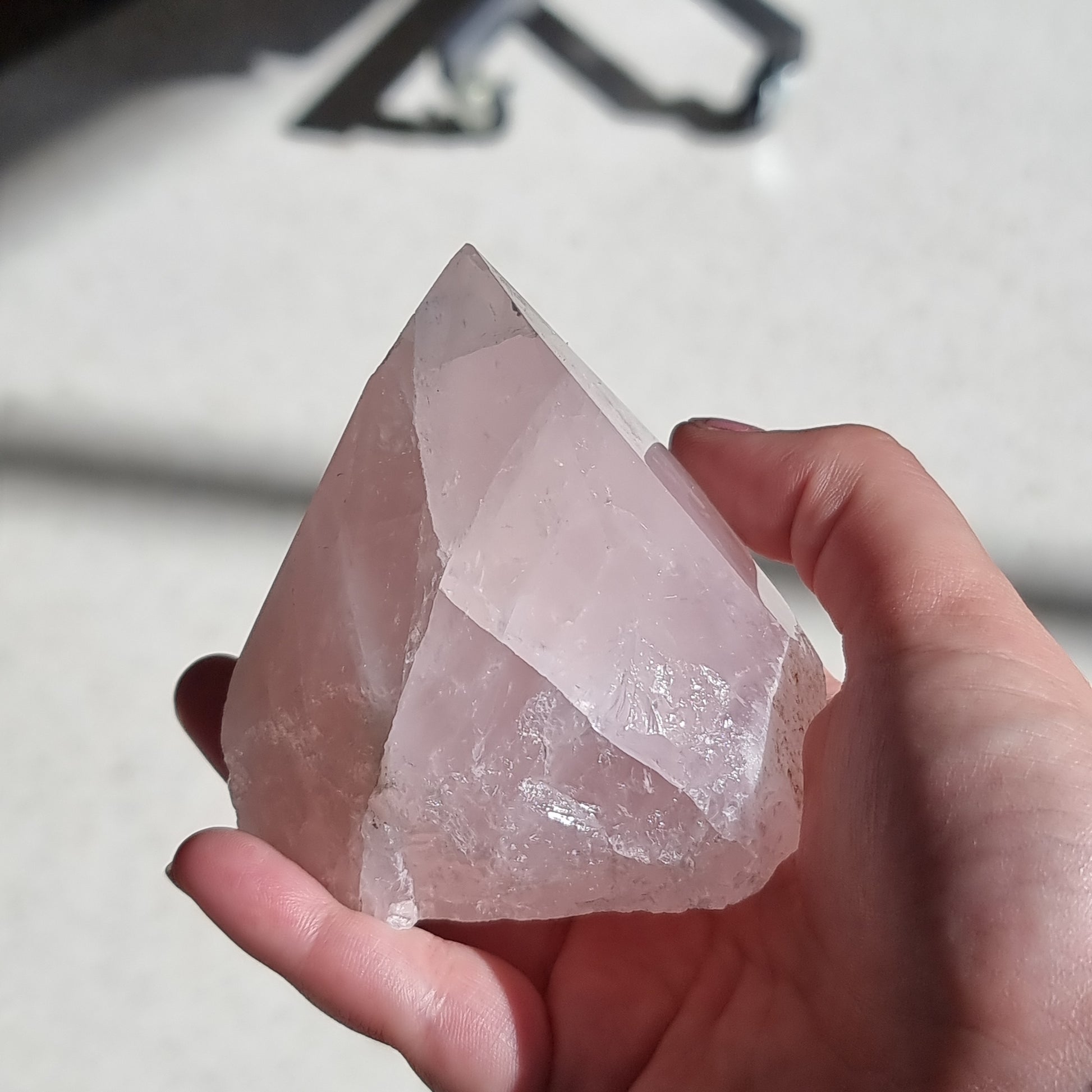 Rose quartz semi polished point - Rivendell Shop