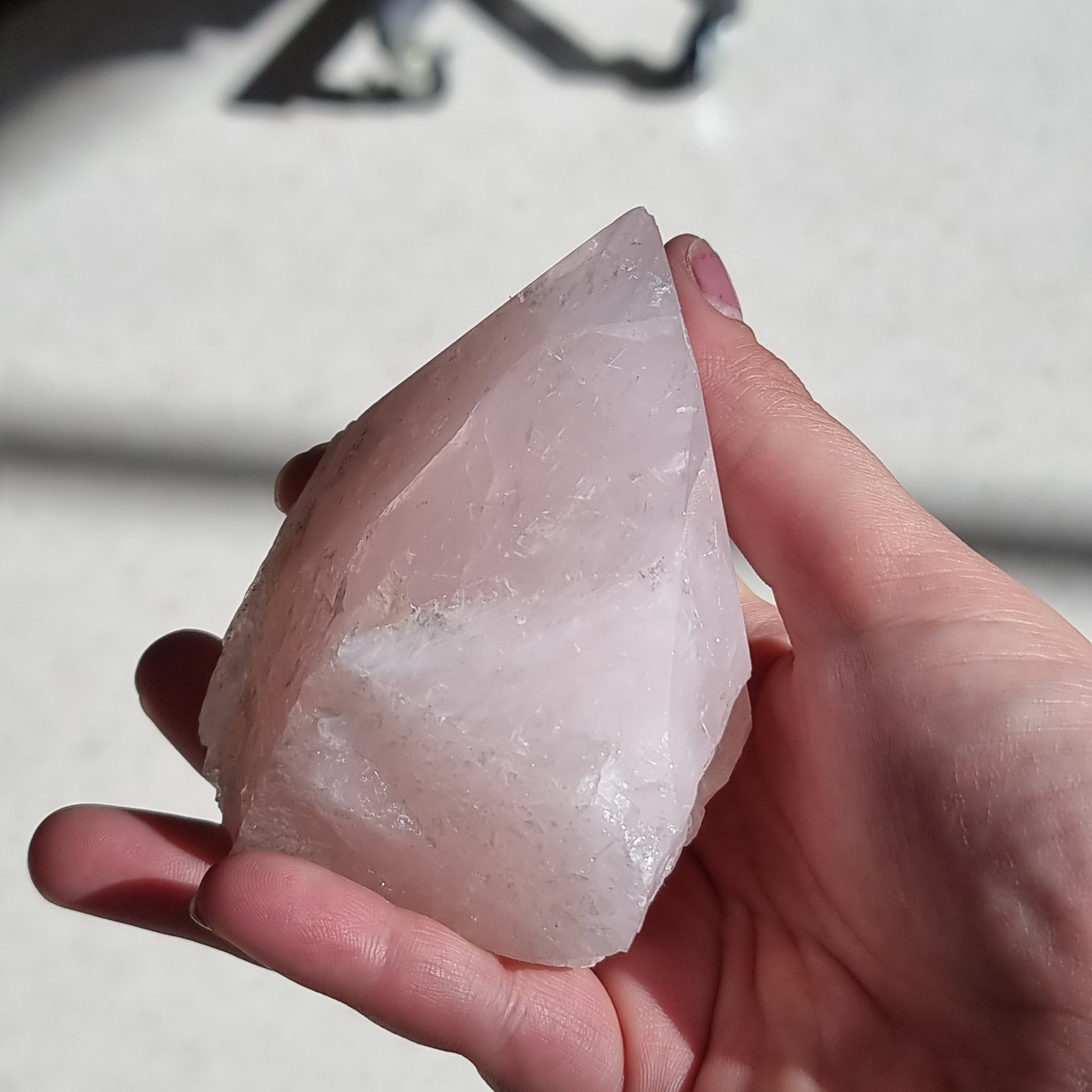 Rose quartz semi polished point - Rivendell Shop