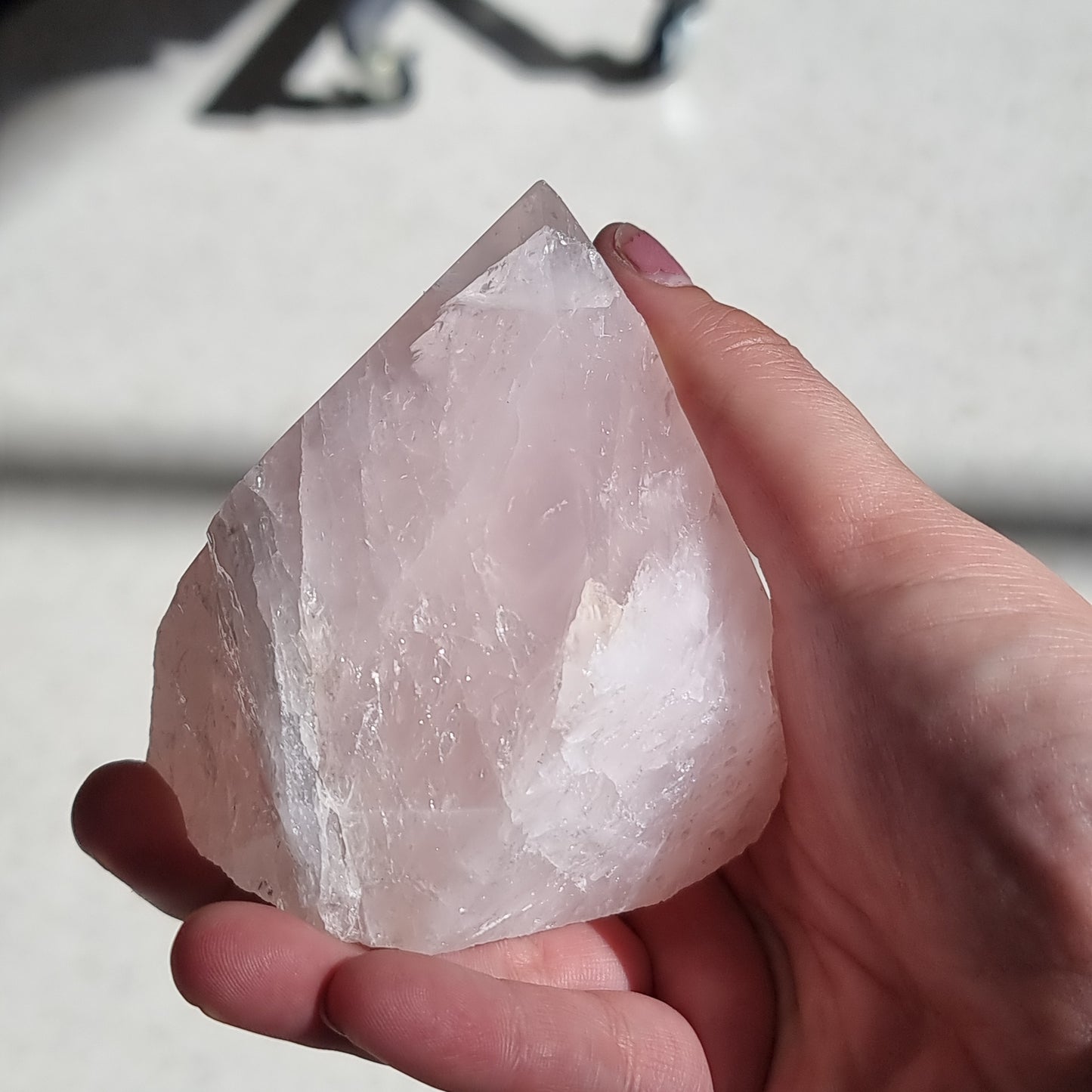 Rose quartz semi polished point - Rivendell Shop