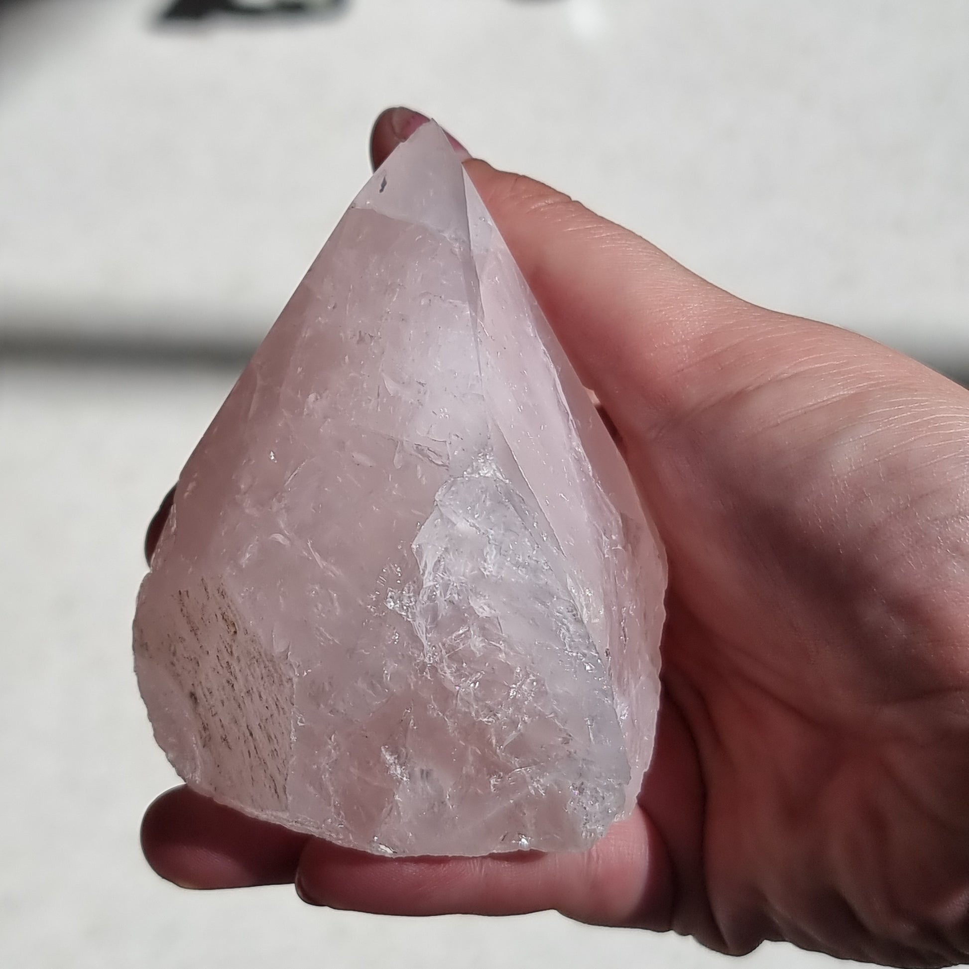 Rose quartz semi polished point - Rivendell Shop