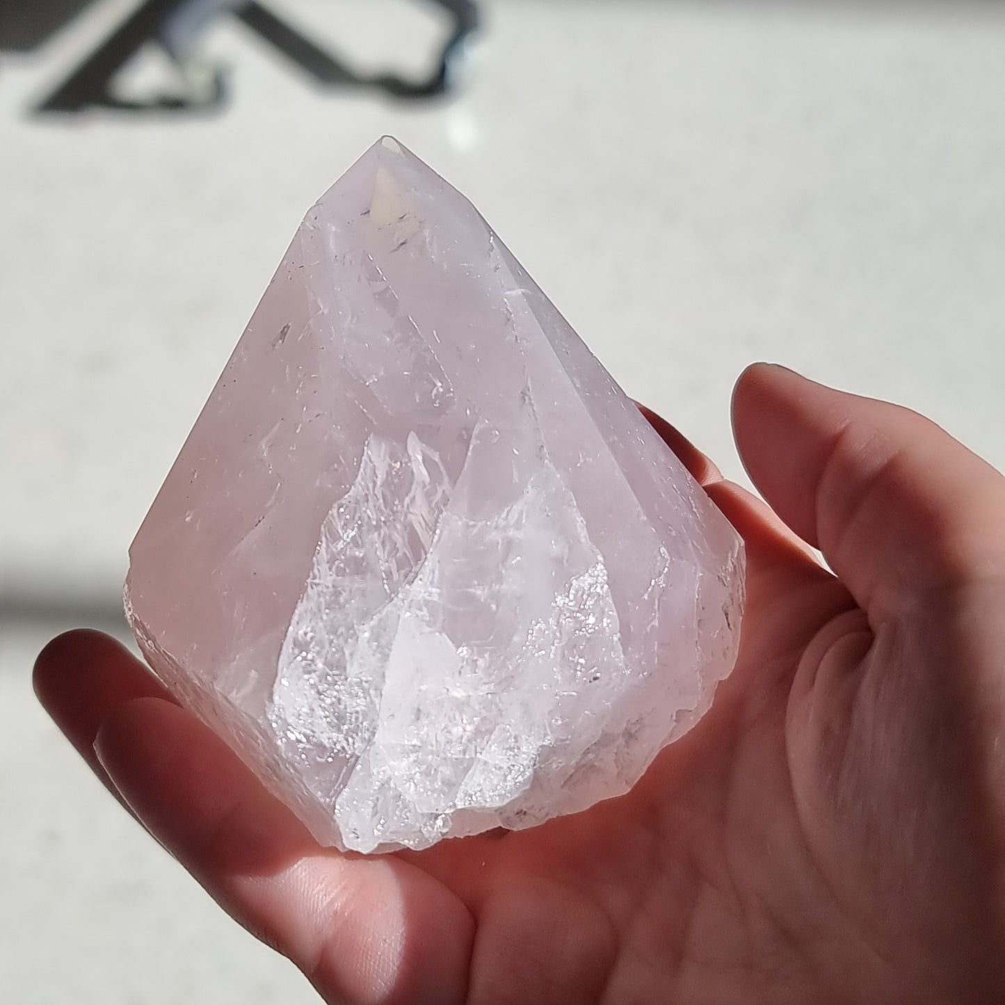 Rose quartz semi polished point - Rivendell Shop