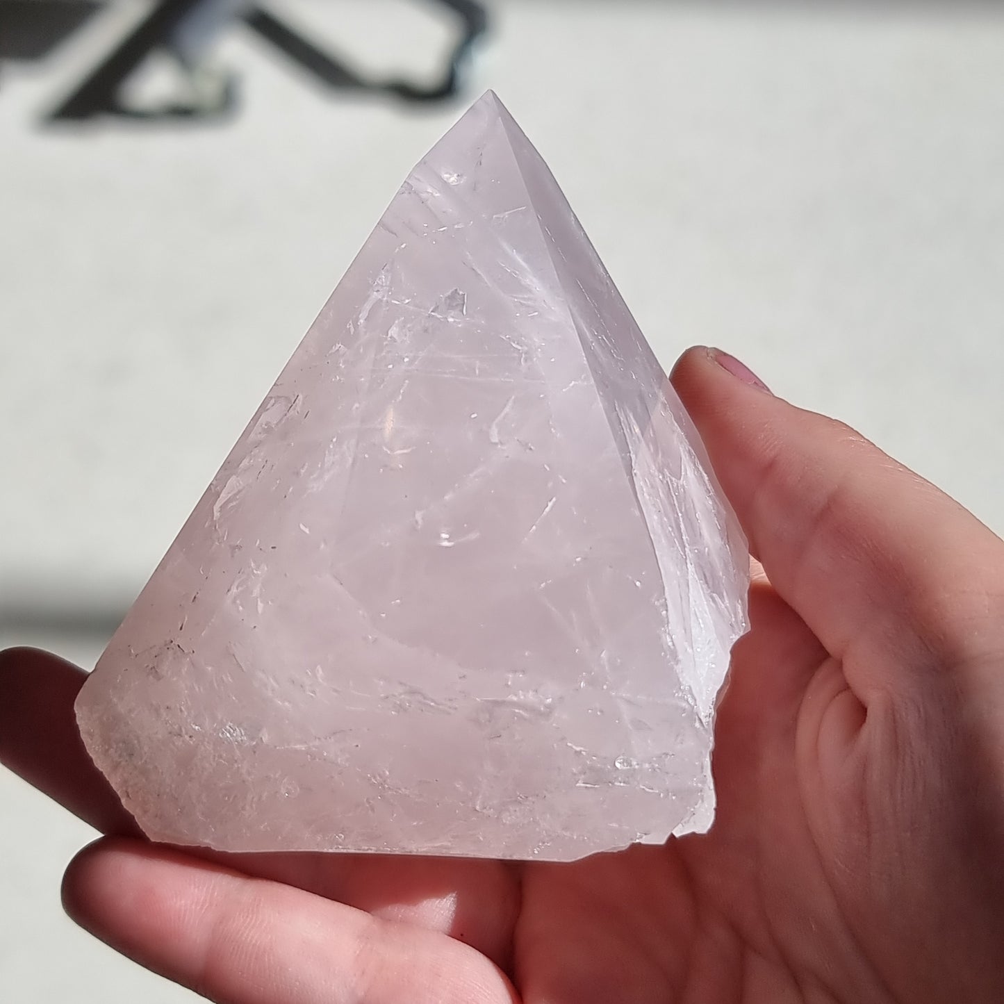 Rose quartz semi polished point - Rivendell Shop