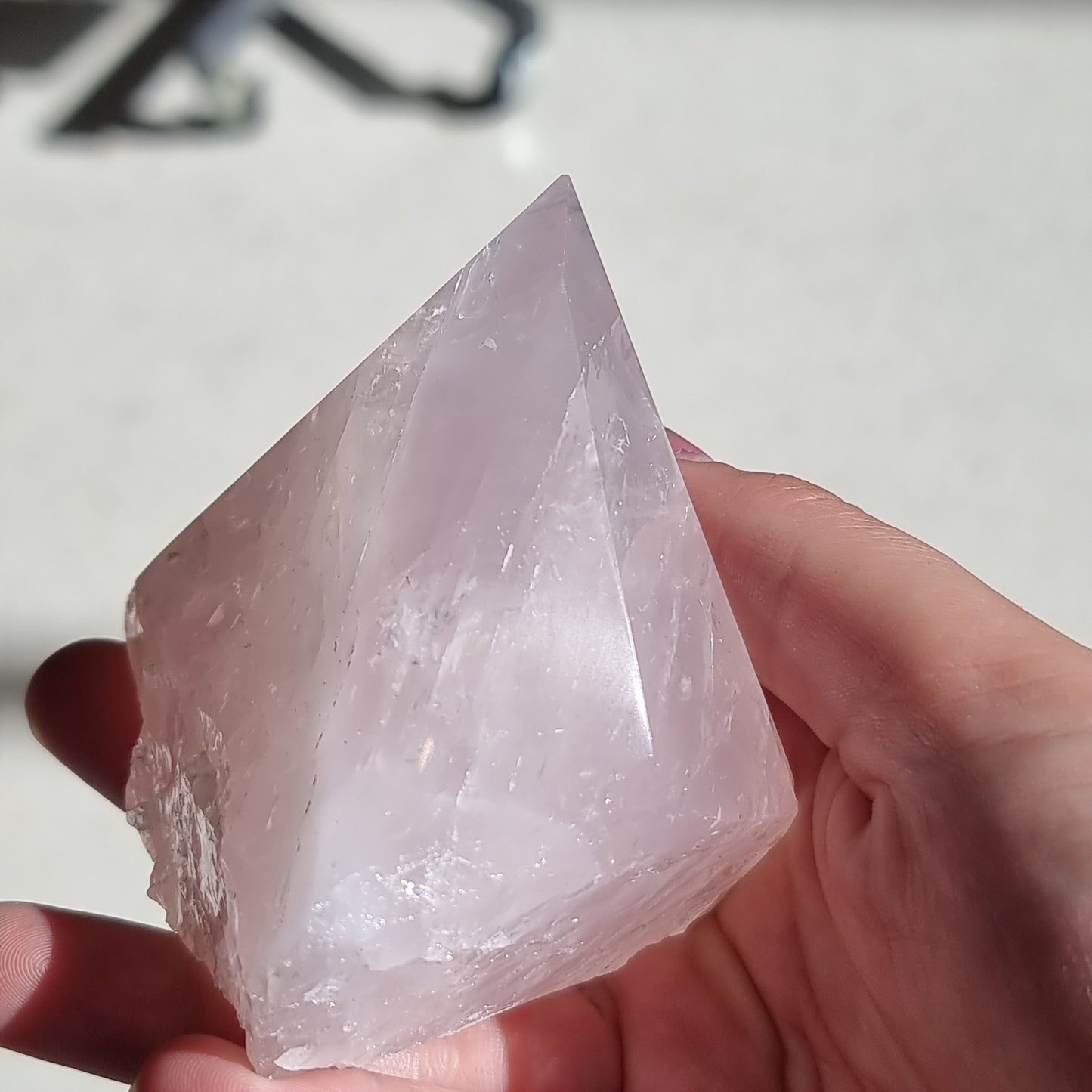 Rose quartz semi polished point - Rivendell Shop