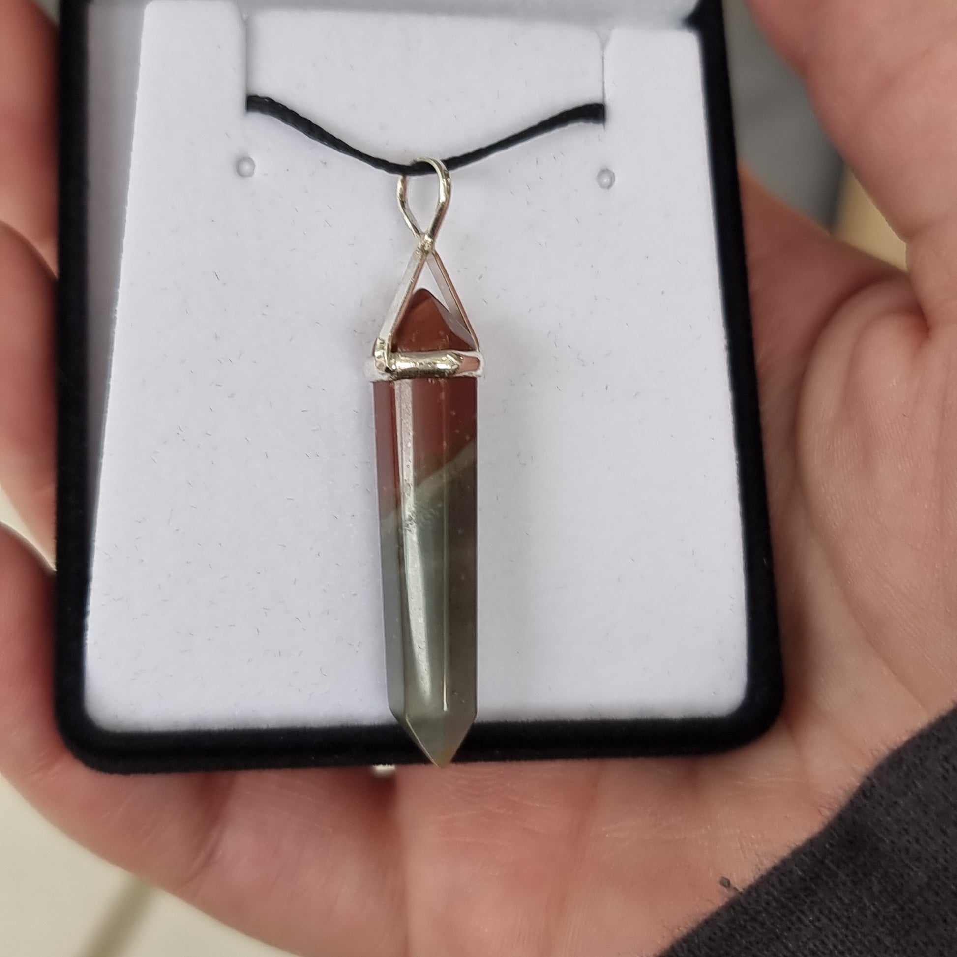 Jasper silver point pendant - Rivendell Shop