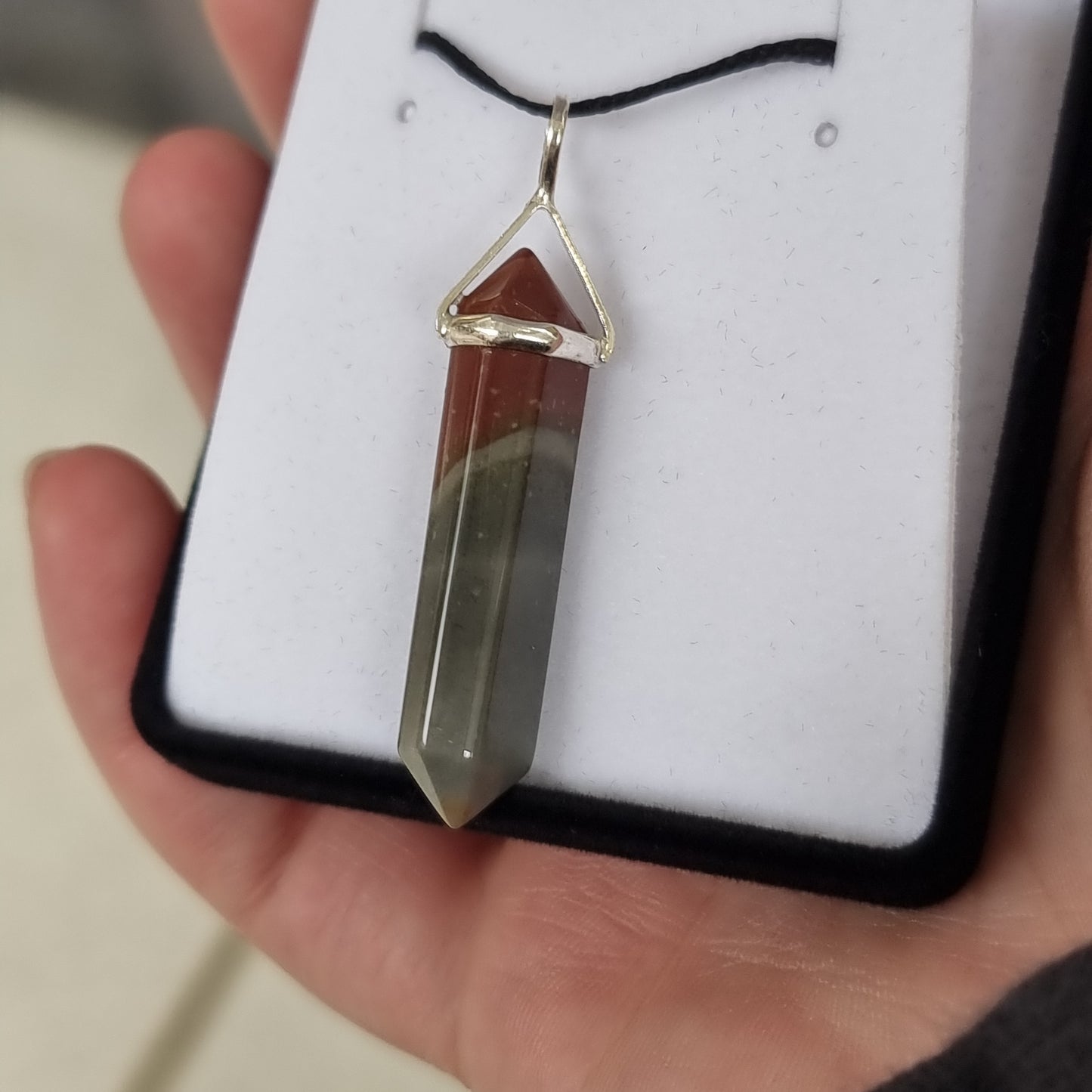 Jasper silver point pendant - Rivendell Shop