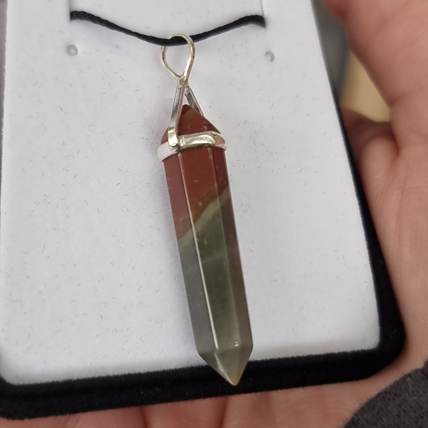 Jasper silver point pendant - Rivendell Shop