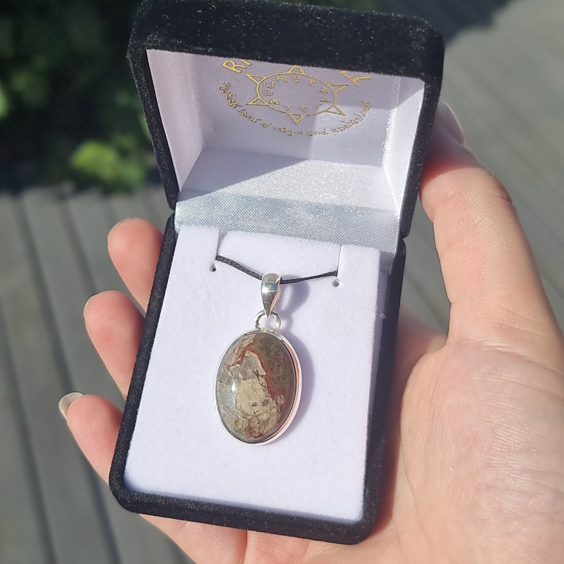 Mushroom rhyolite pendant - Rivendell Shop