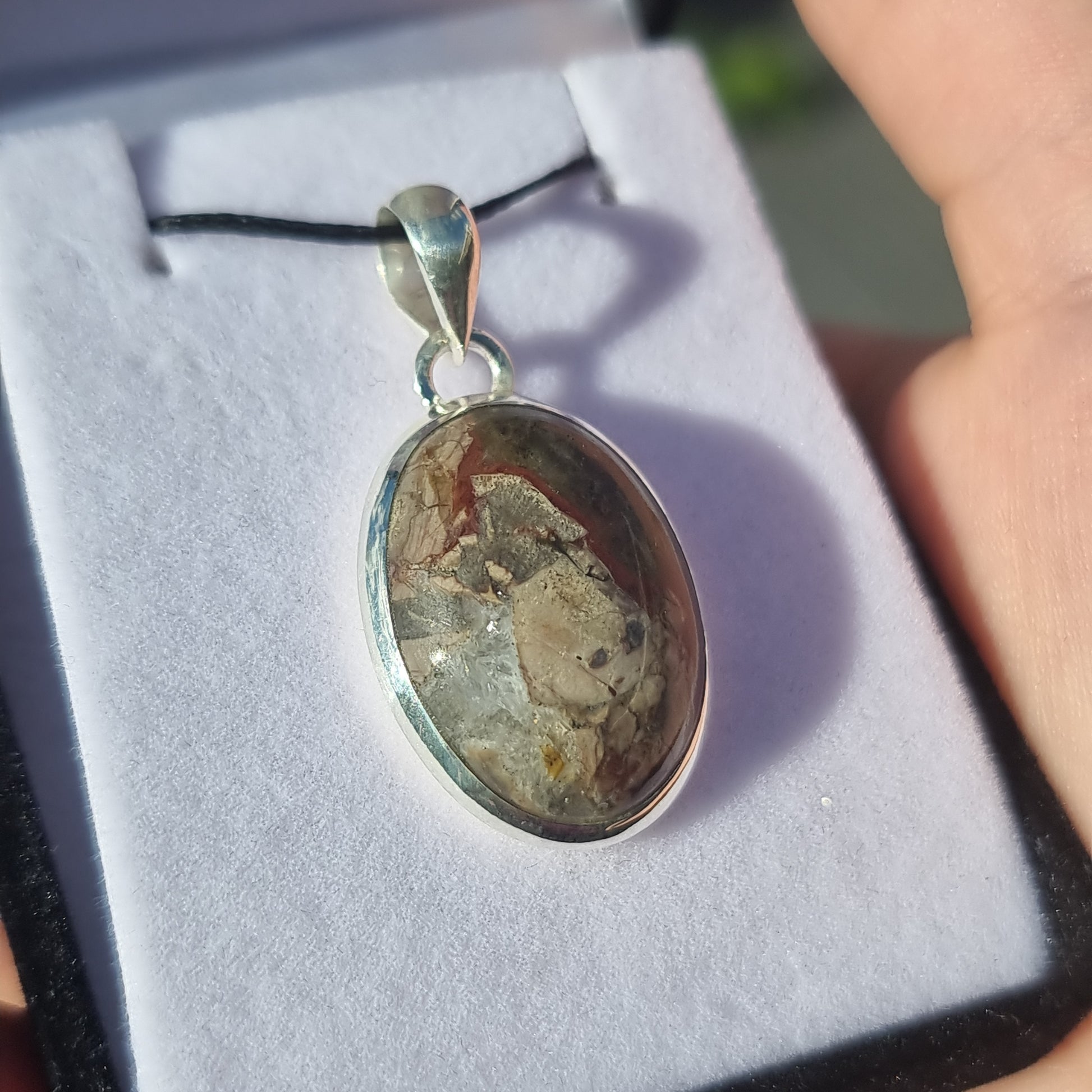 Mushroom rhyolite pendant - Rivendell Shop