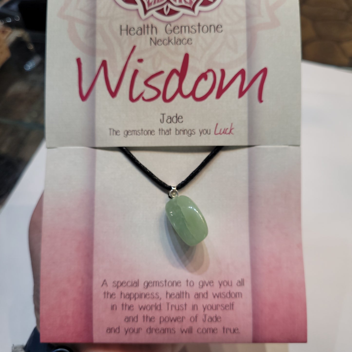 Health Gemstone Necklace Jade Wisdom - Rivendell Shop