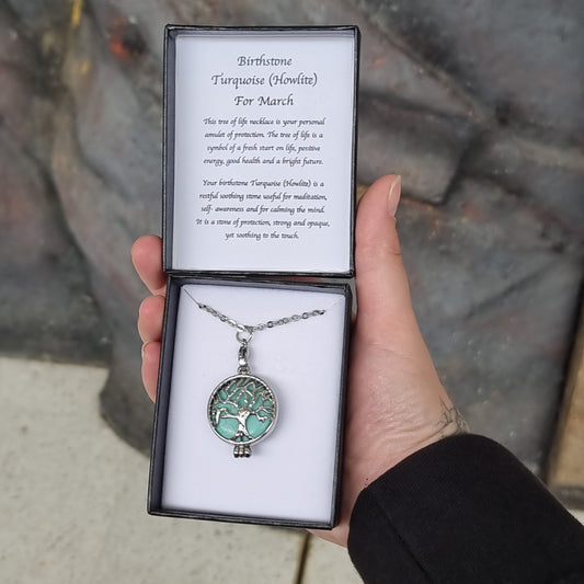 March birthstone pendant - Rivendell Shop