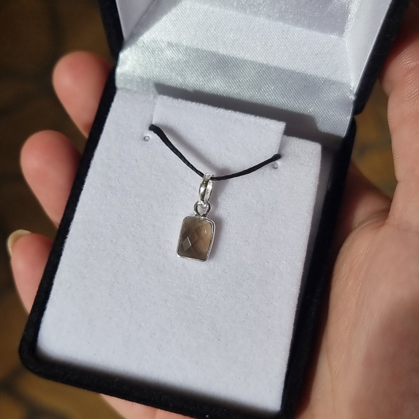 Smoky Quartz pendant - dainty - Rivendell Shop