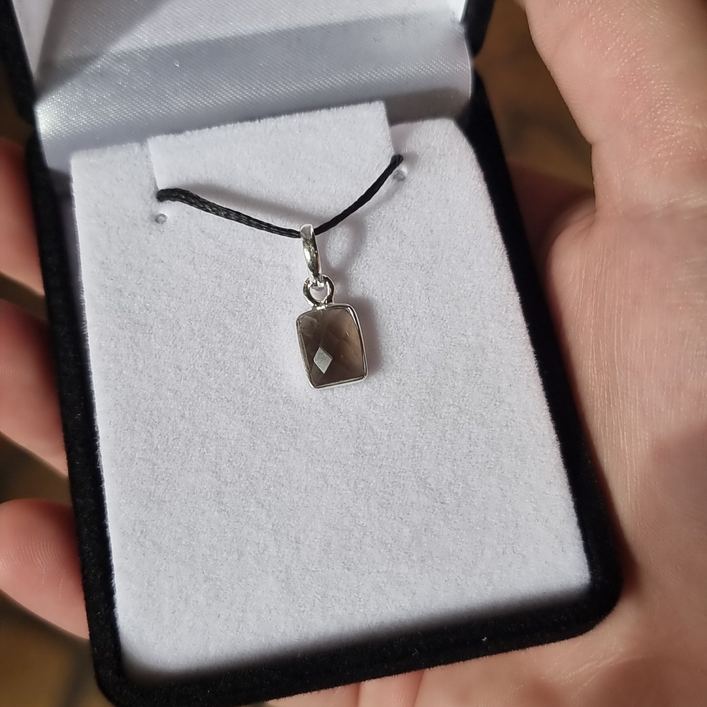 Smoky Quartz pendant - dainty - Rivendell Shop