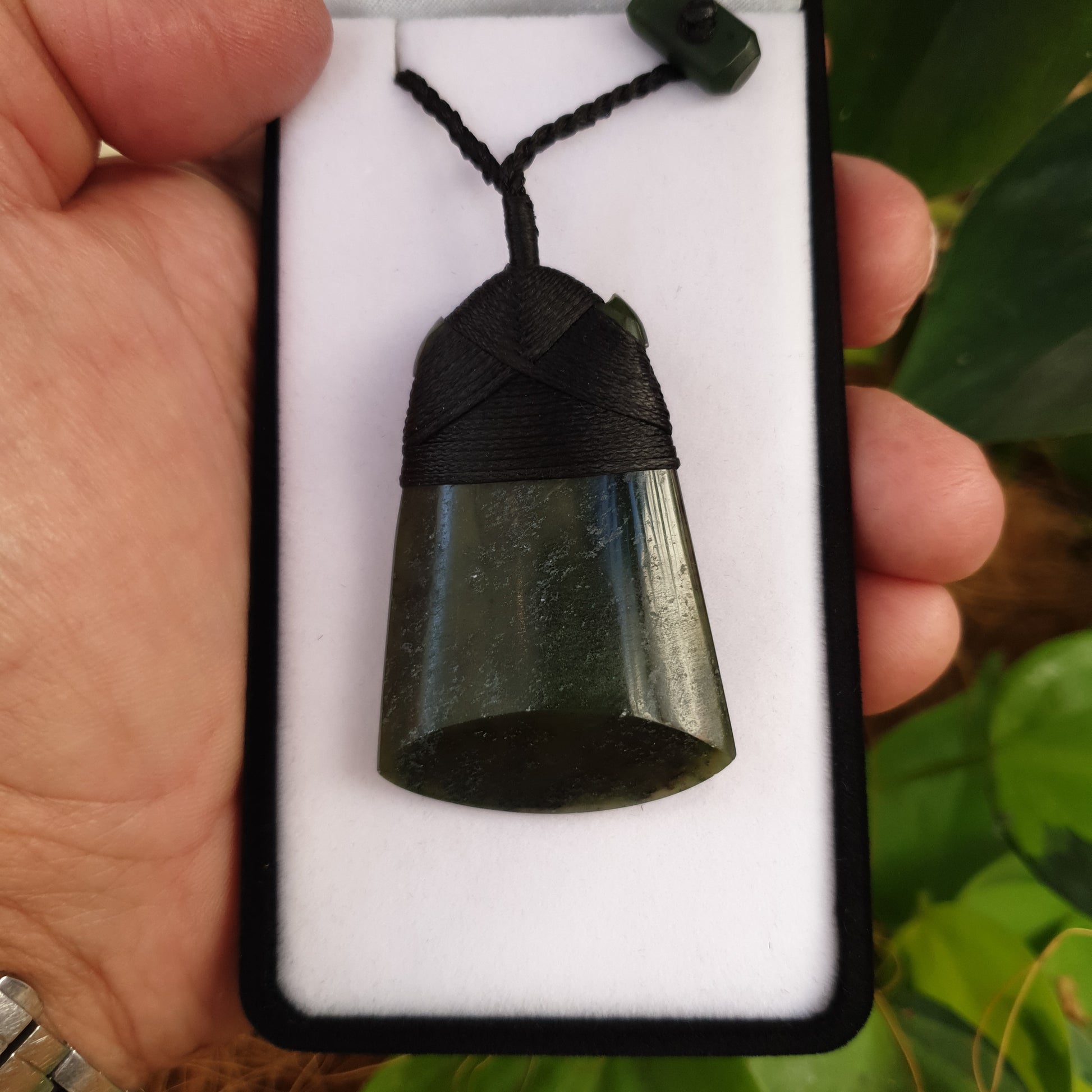 Greenstone pendant 50x35 mm - Rivendell Shop