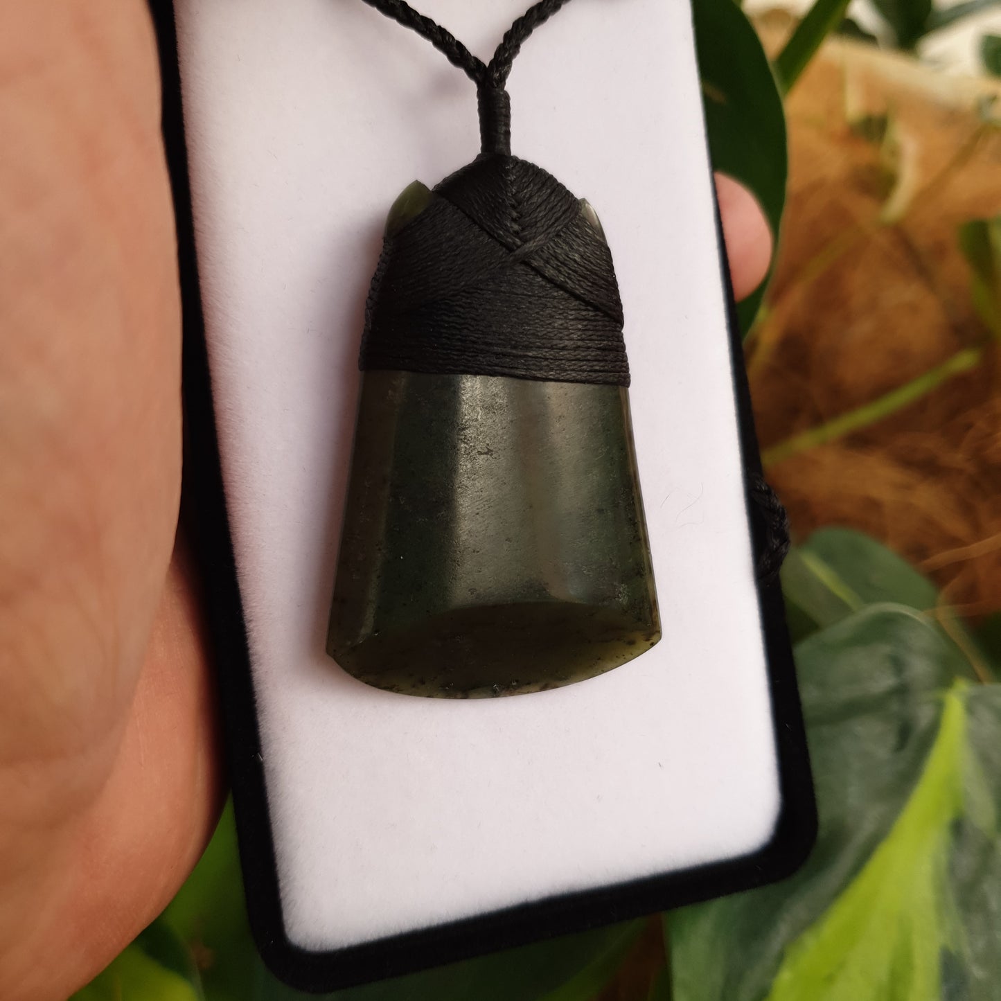 Greenstone pendant 50x35 mm - Rivendell Shop