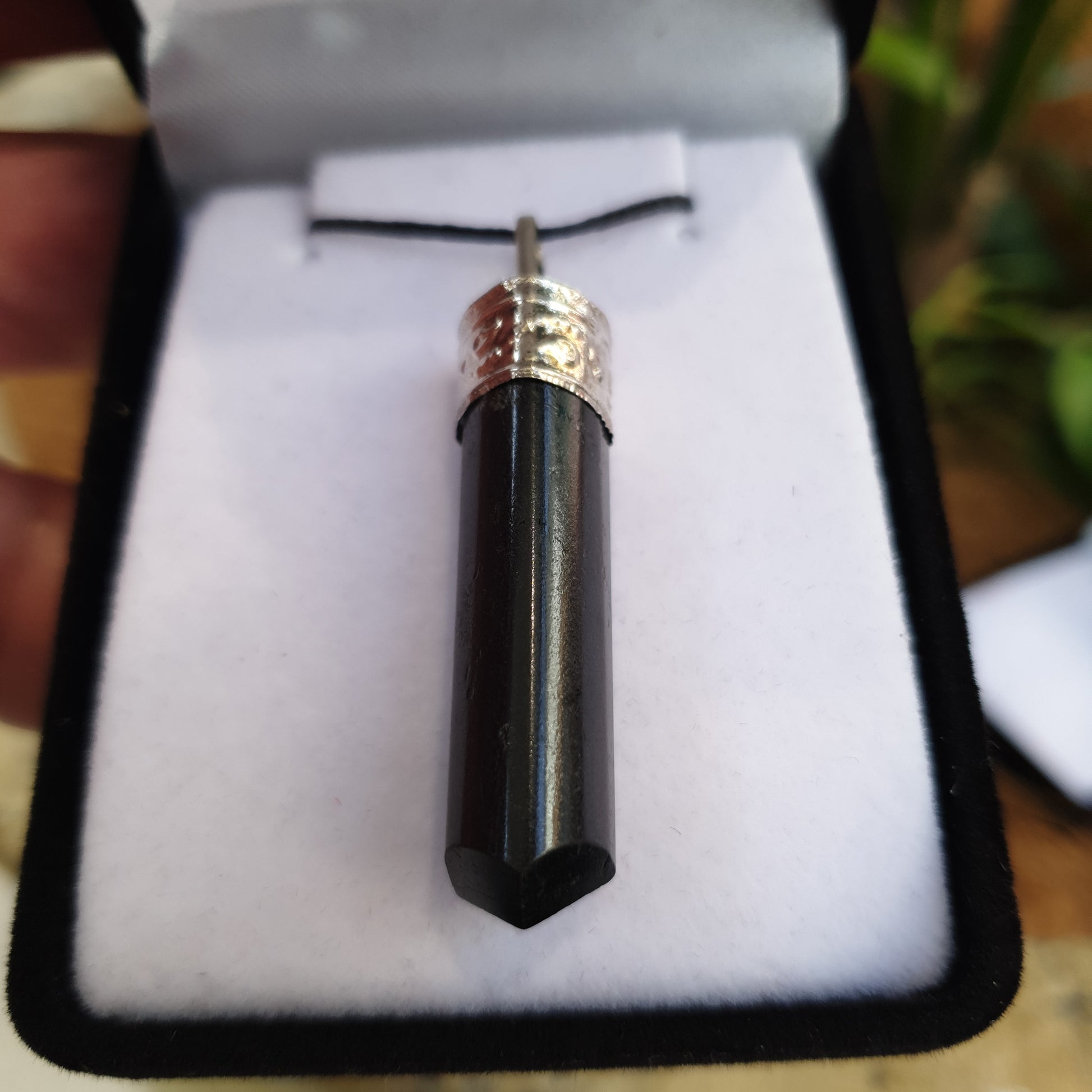 Black Tourmaline point pendant - Rivendell Shop