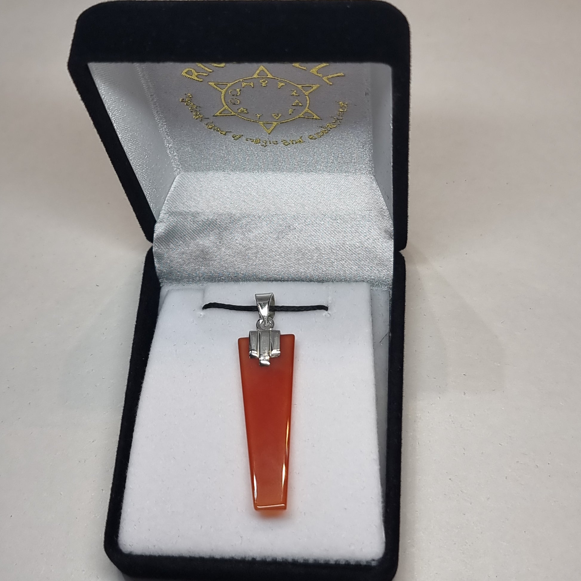 Carnelian sterling silver pendant - Rivendell Shop