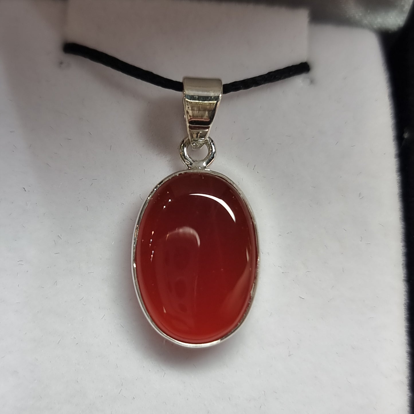 Carnelian sterling silver pendant - Rivendell Shop