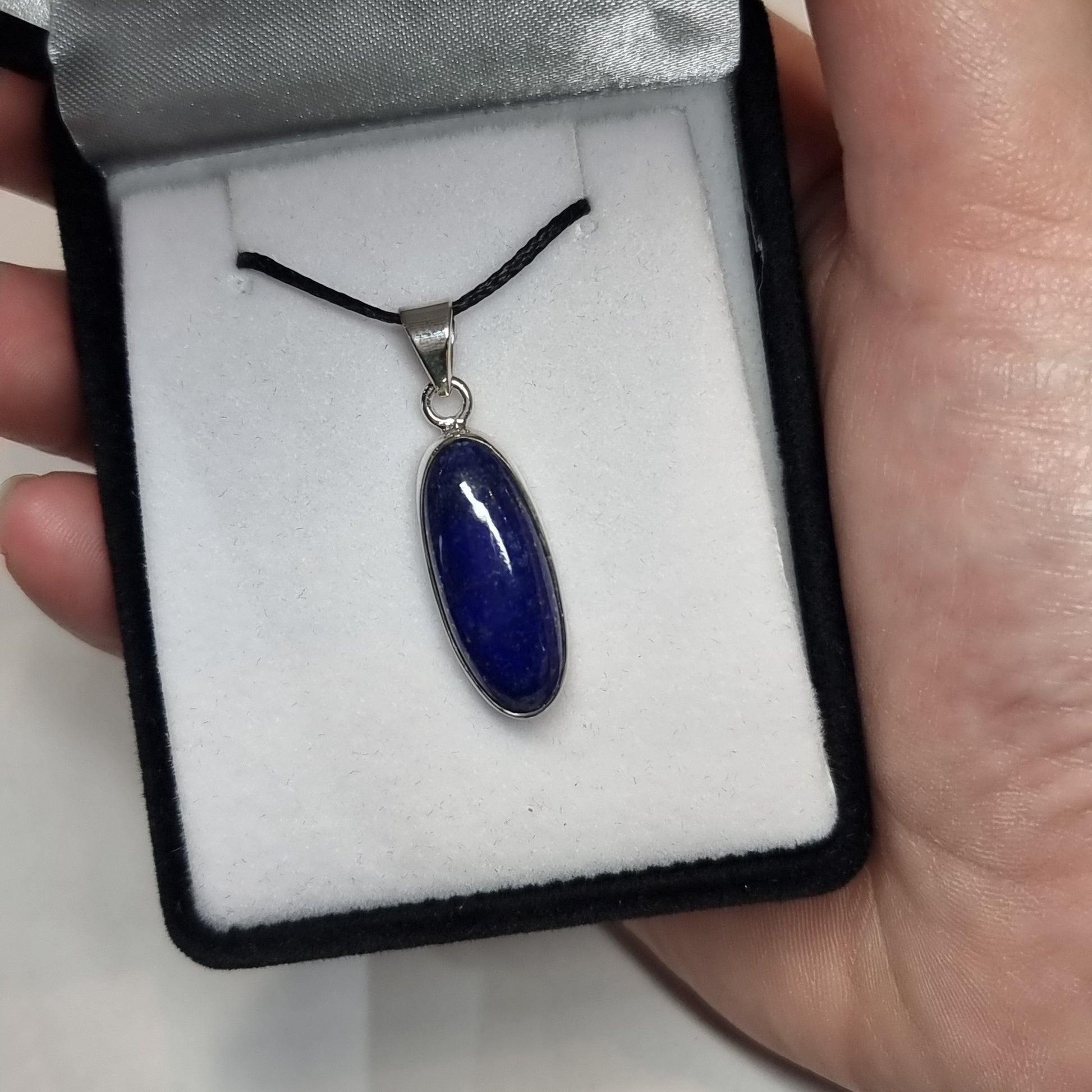 Lapis lazuli sterling silver pendant - Rivendell Shop