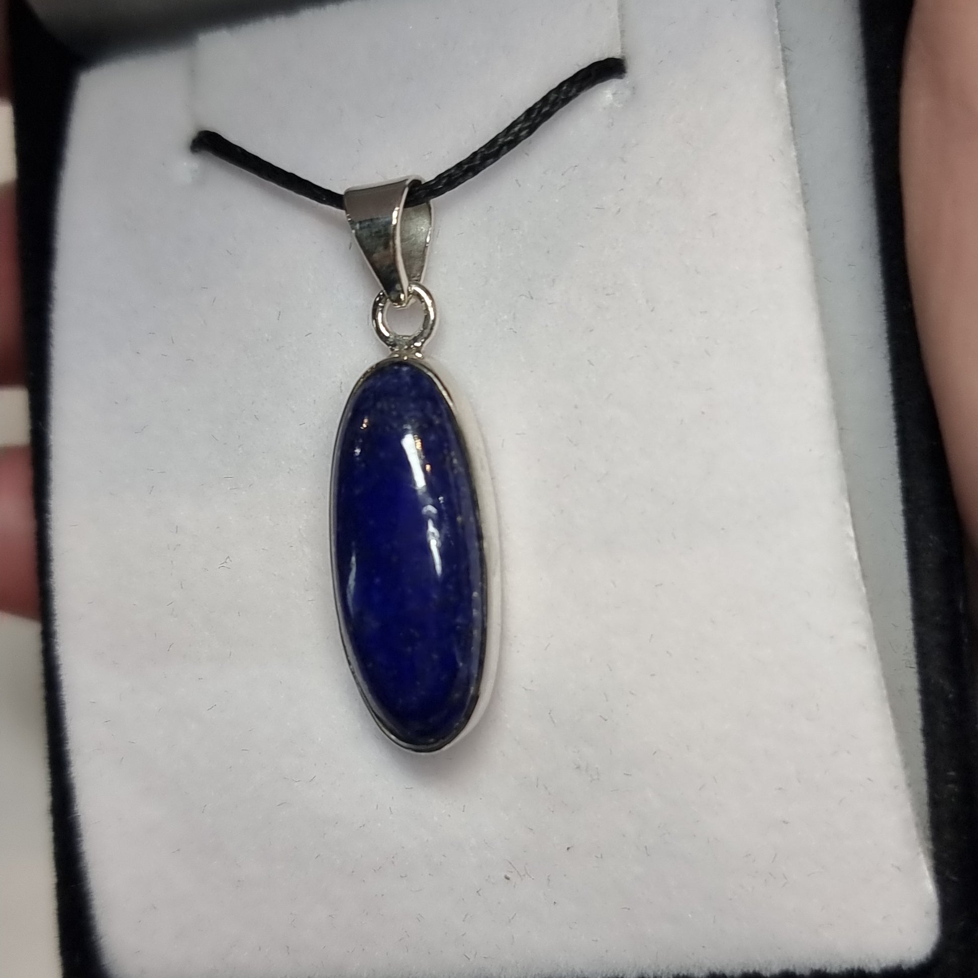 Lapis lazuli sterling silver pendant - Rivendell Shop