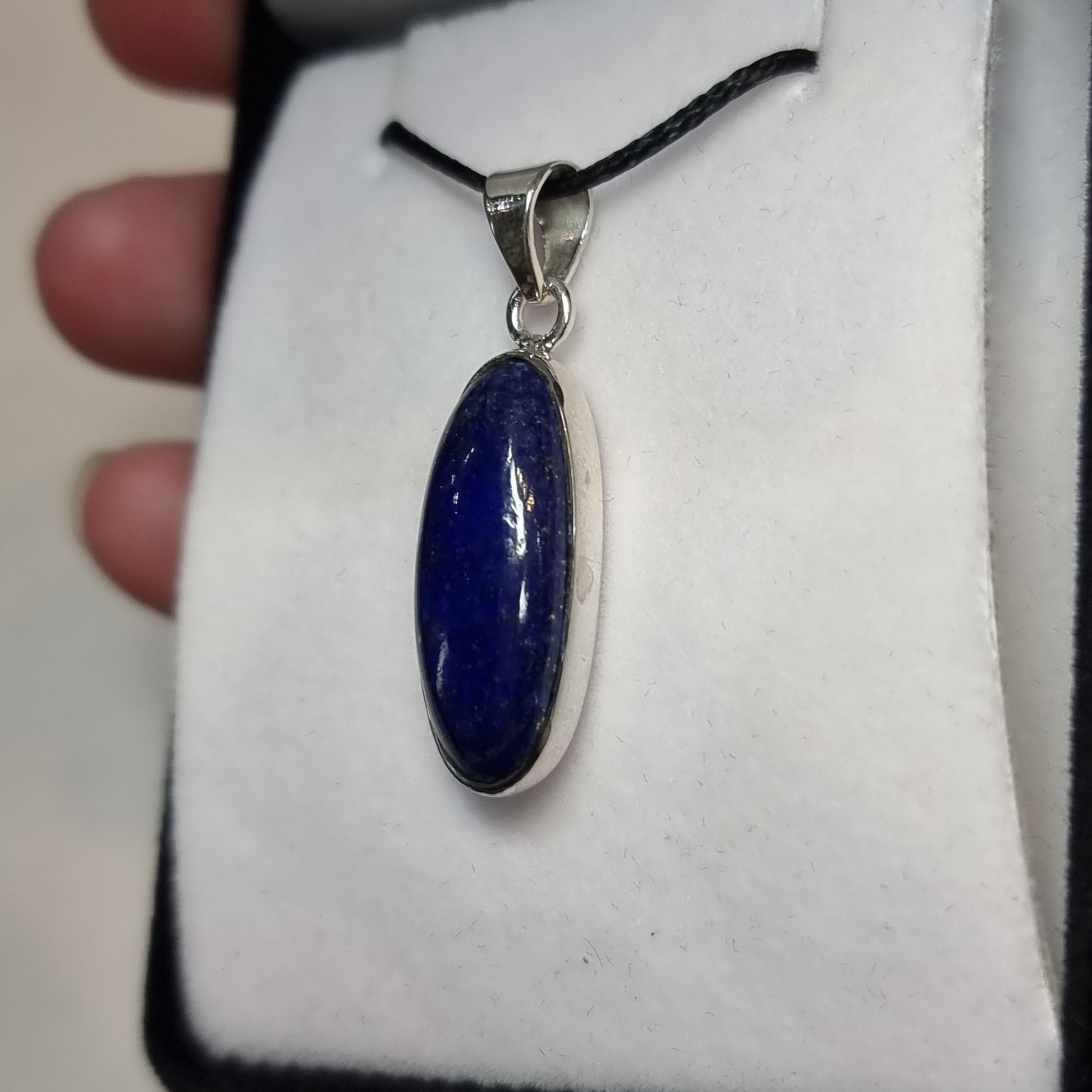 Lapis lazuli sterling silver pendant - Rivendell Shop