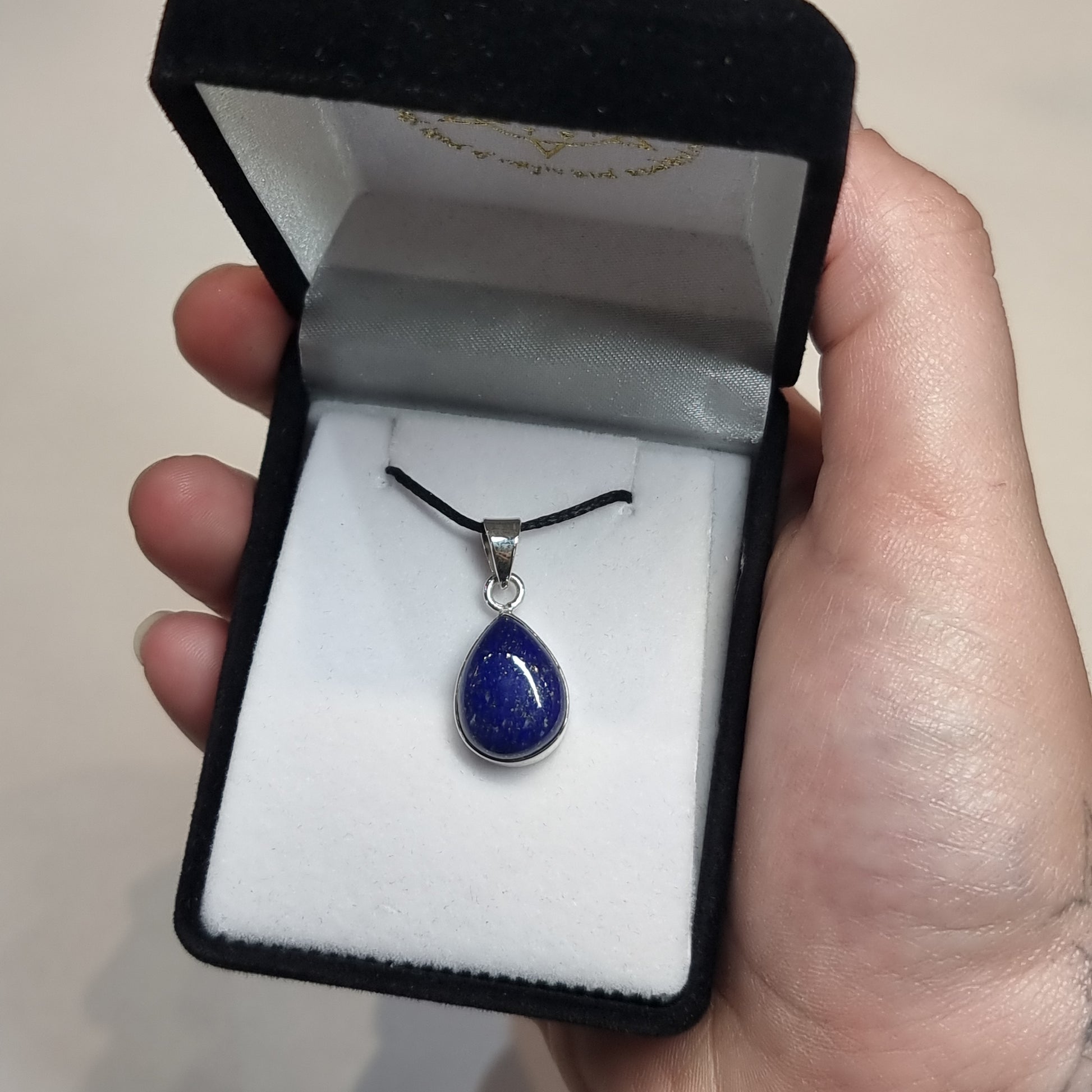 Lapis lazuli sterling silver pendant - Rivendell Shop