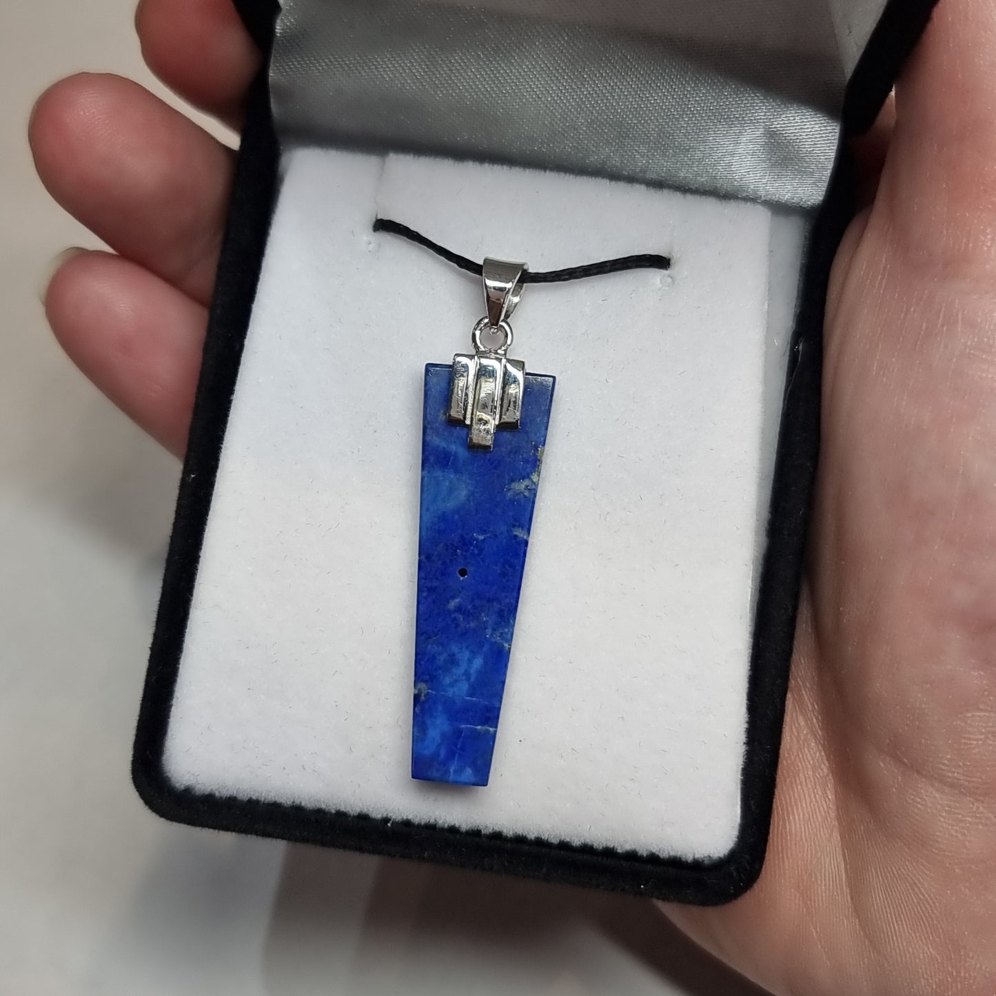 Lapis lazuli sterling silver pendant - Rivendell Shop