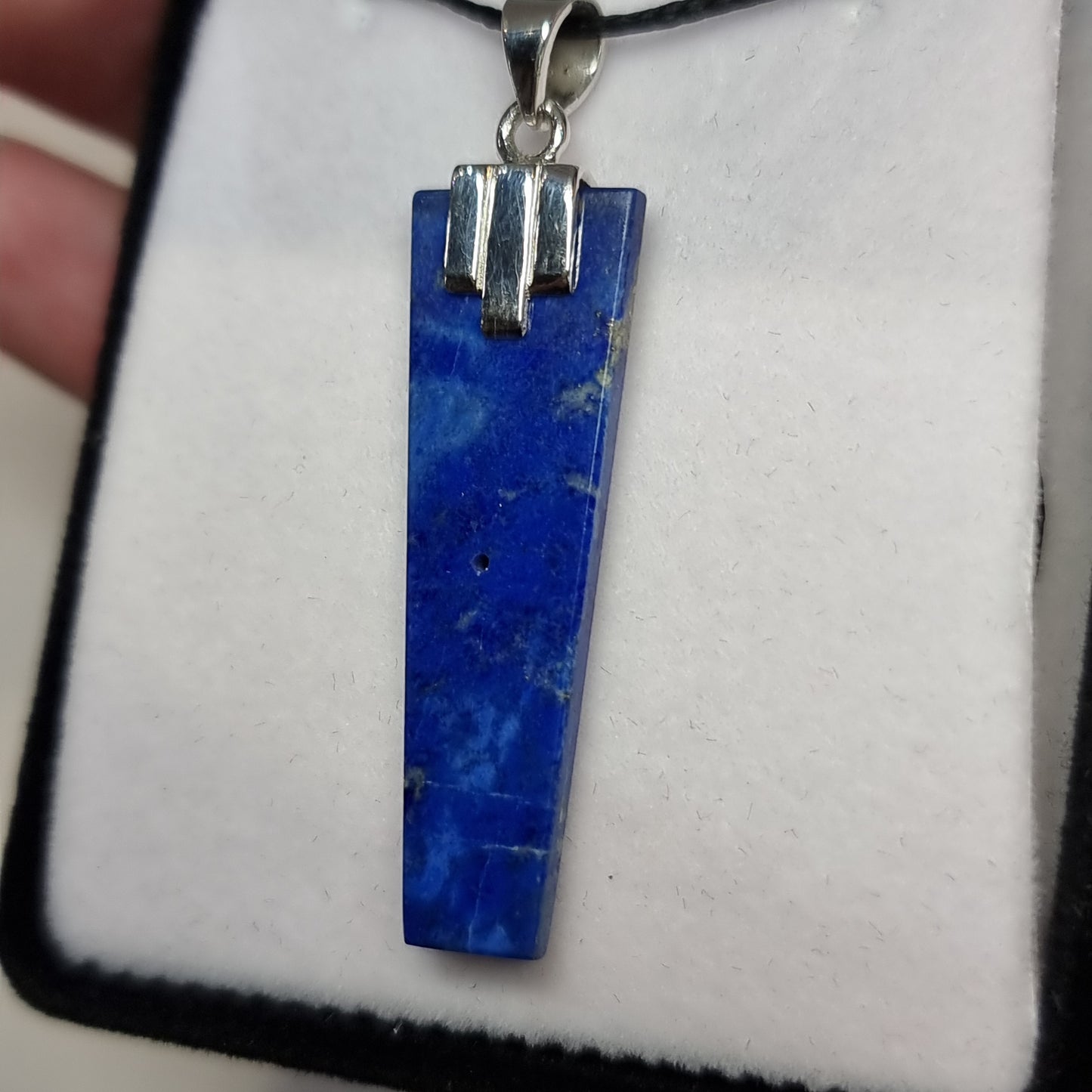 Lapis lazuli sterling silver pendant - Rivendell Shop