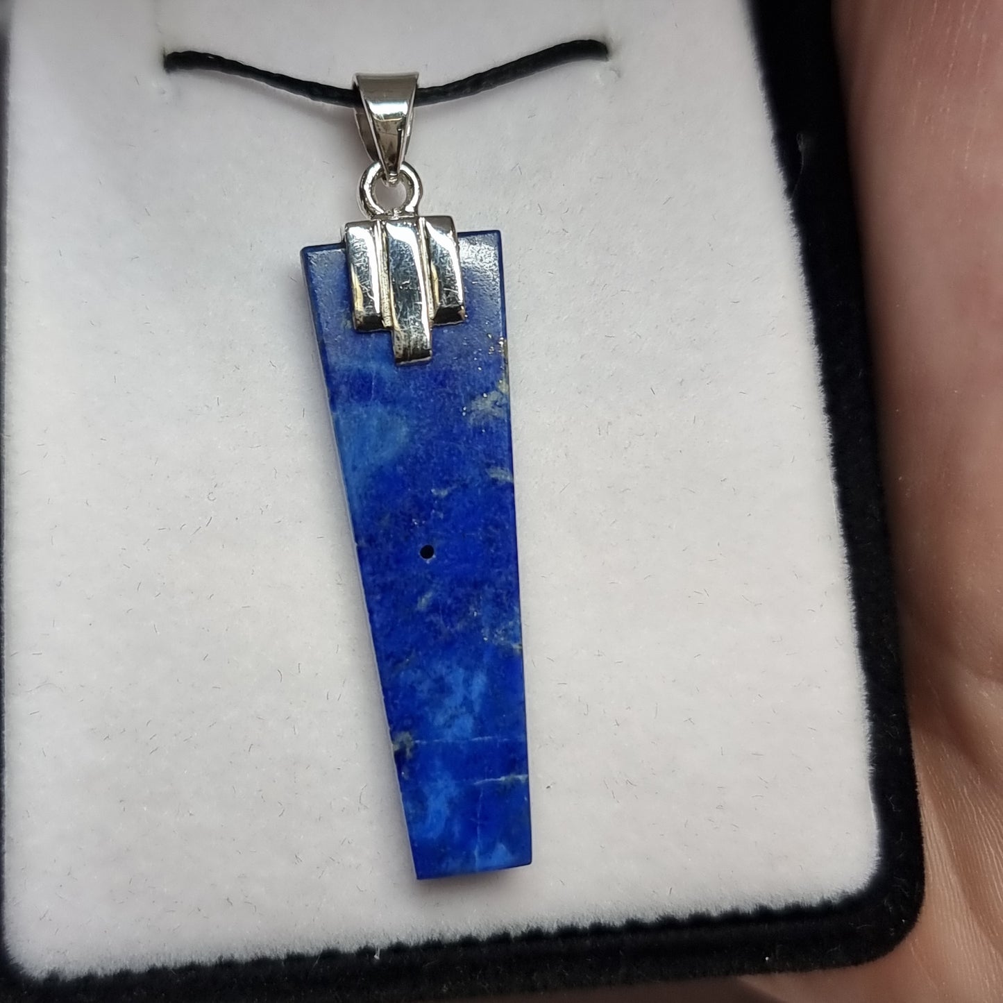 Lapis lazuli sterling silver pendant - Rivendell Shop