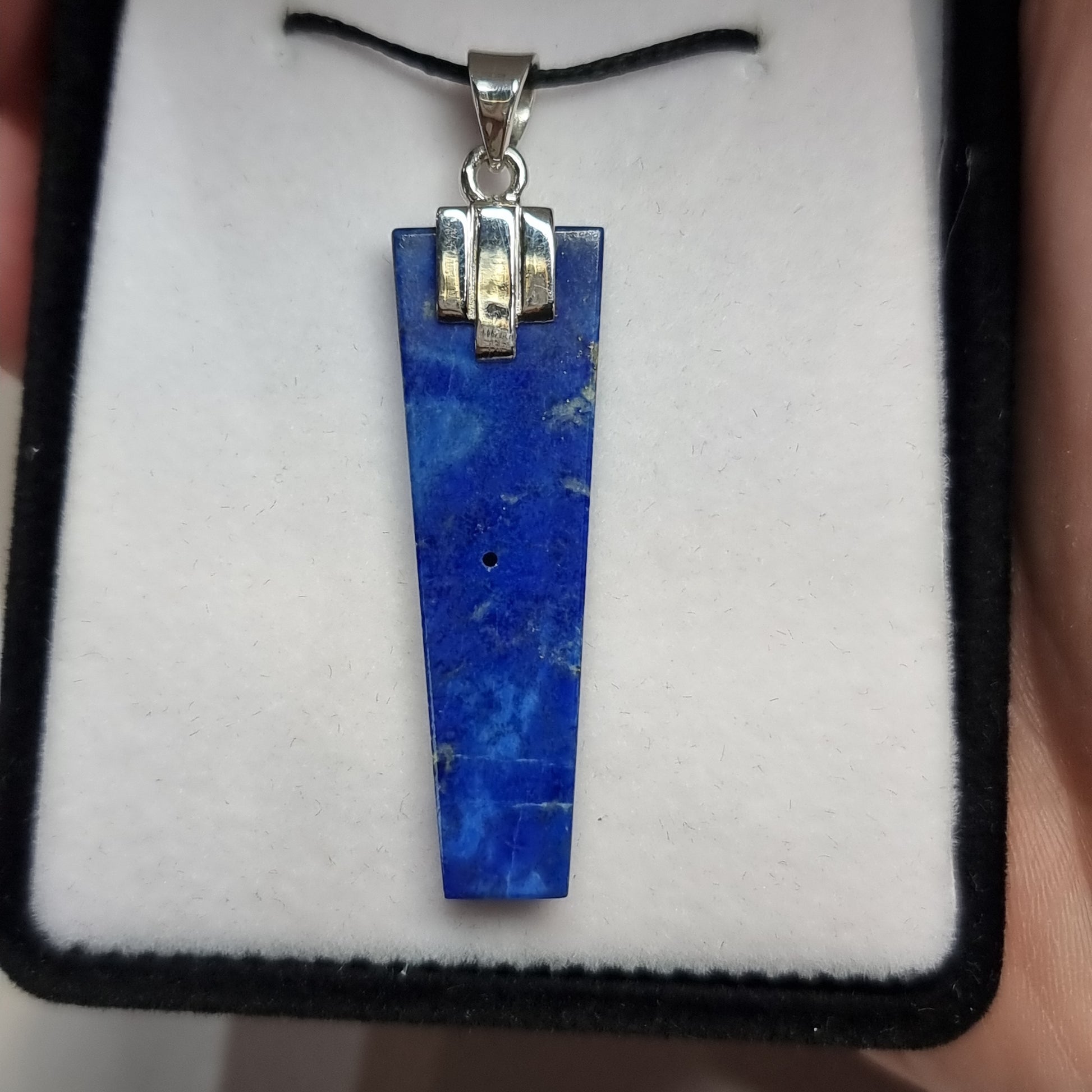 Lapis lazuli sterling silver pendant - Rivendell Shop