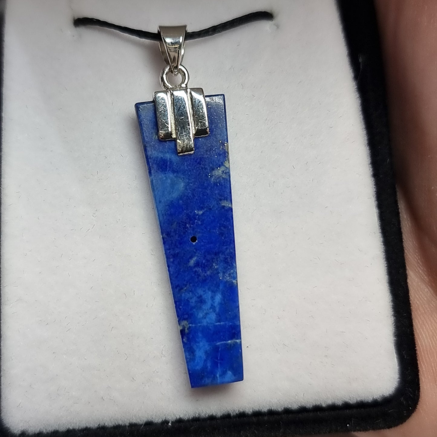 Lapis lazuli sterling silver pendant - Rivendell Shop