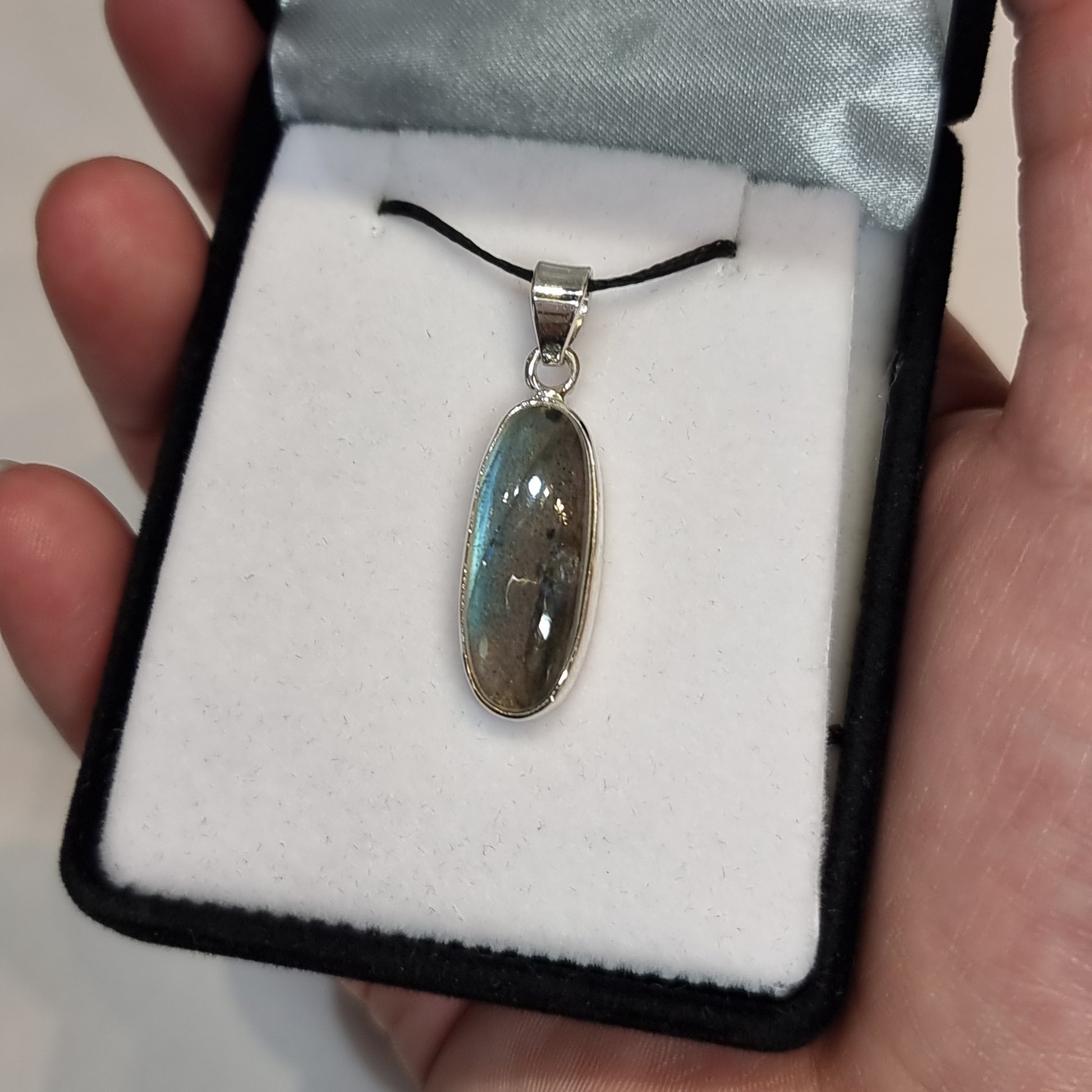 Labradorite sterling silver pendant - Rivendell Shop