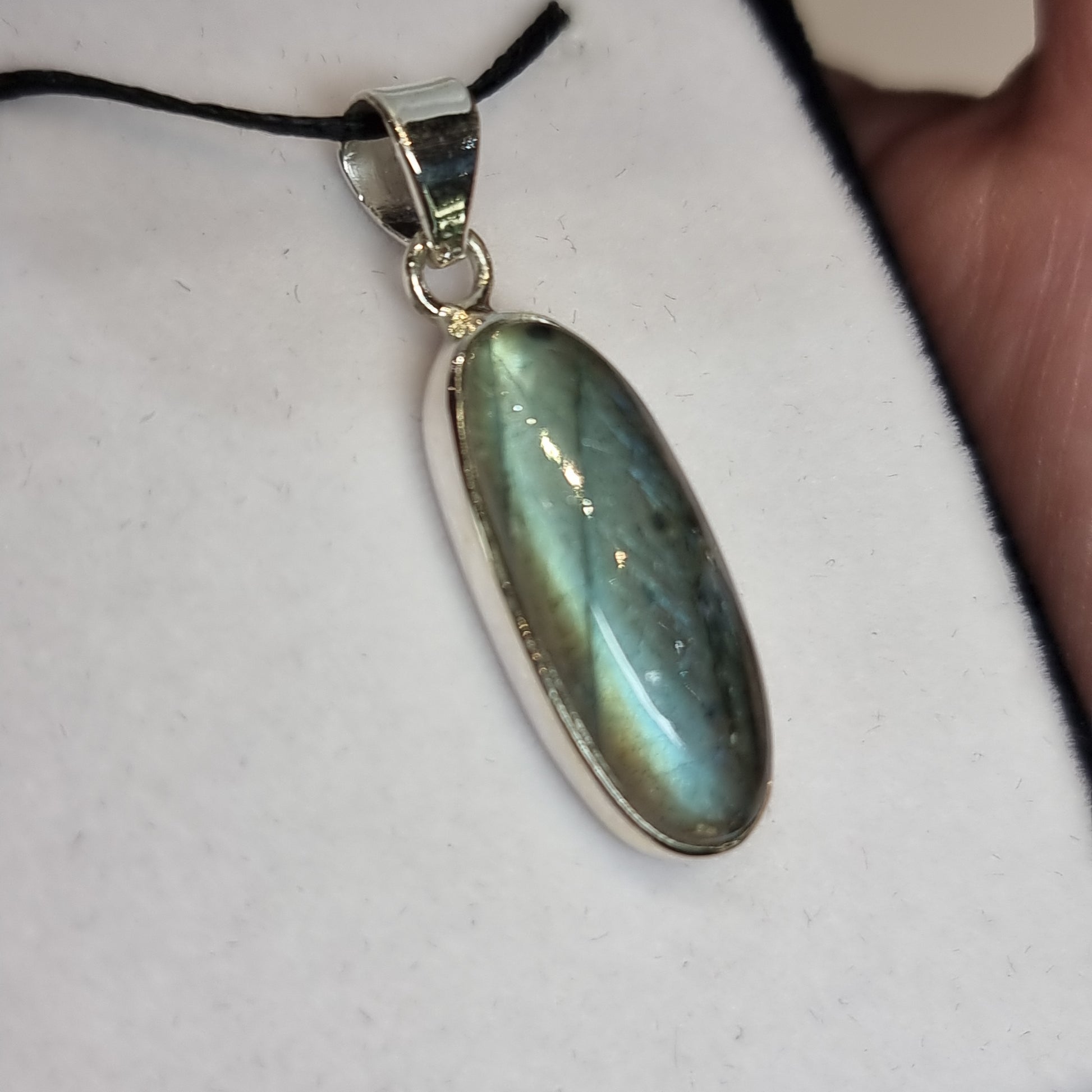 Labradorite sterling silver pendant - Rivendell Shop