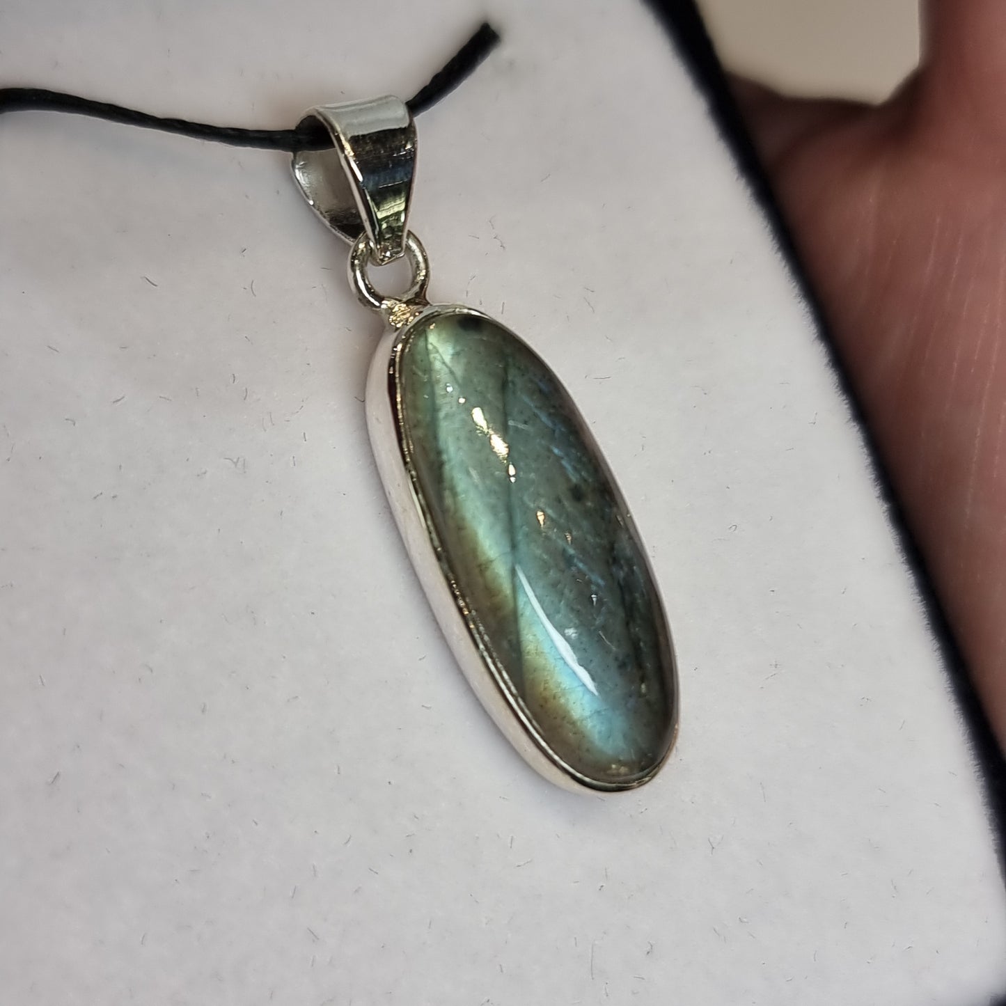 Labradorite sterling silver pendant - Rivendell Shop